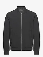 Zip through bomber jacket - BLACK