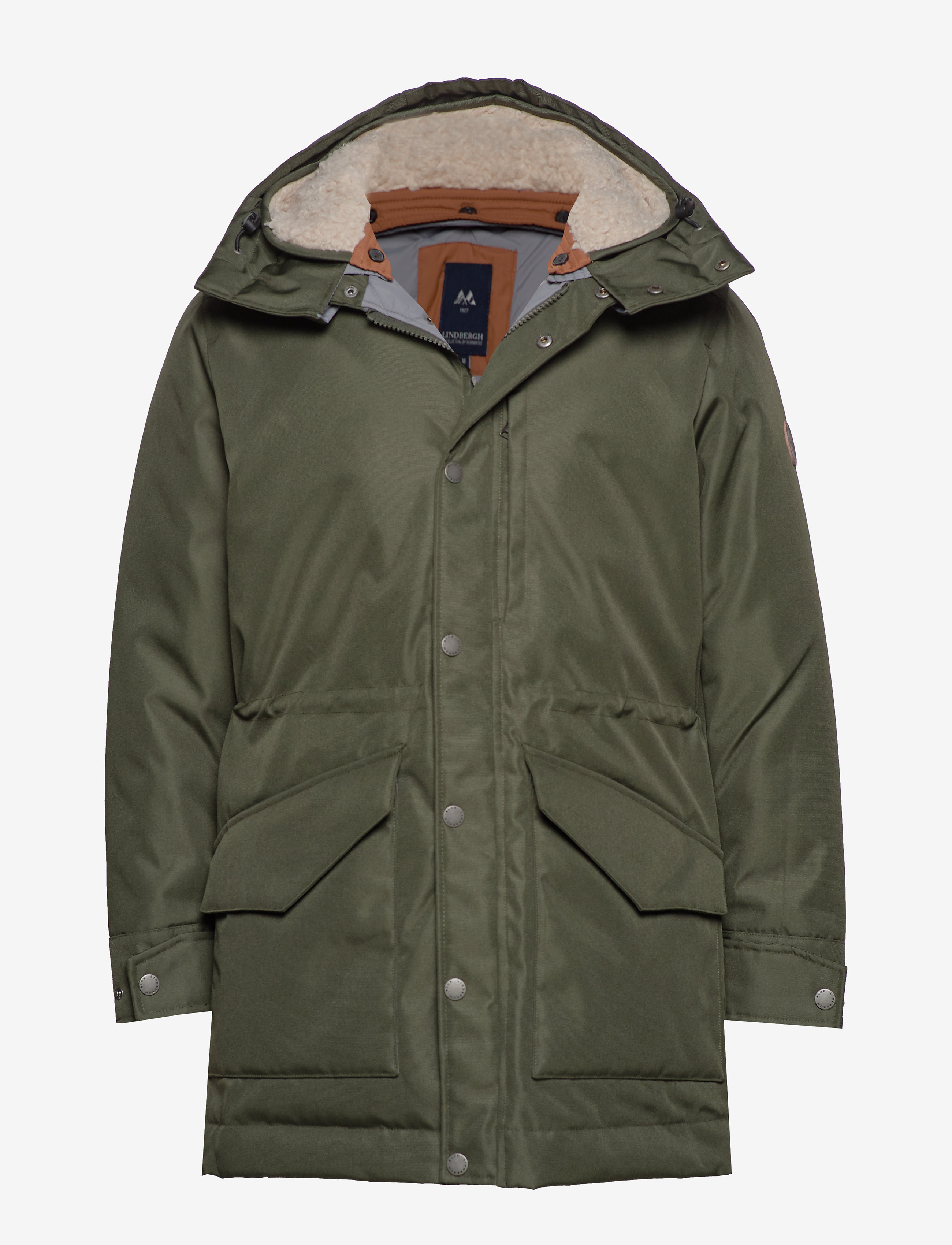 Lindbergh - Parka w detachable double hood - dk army - 1