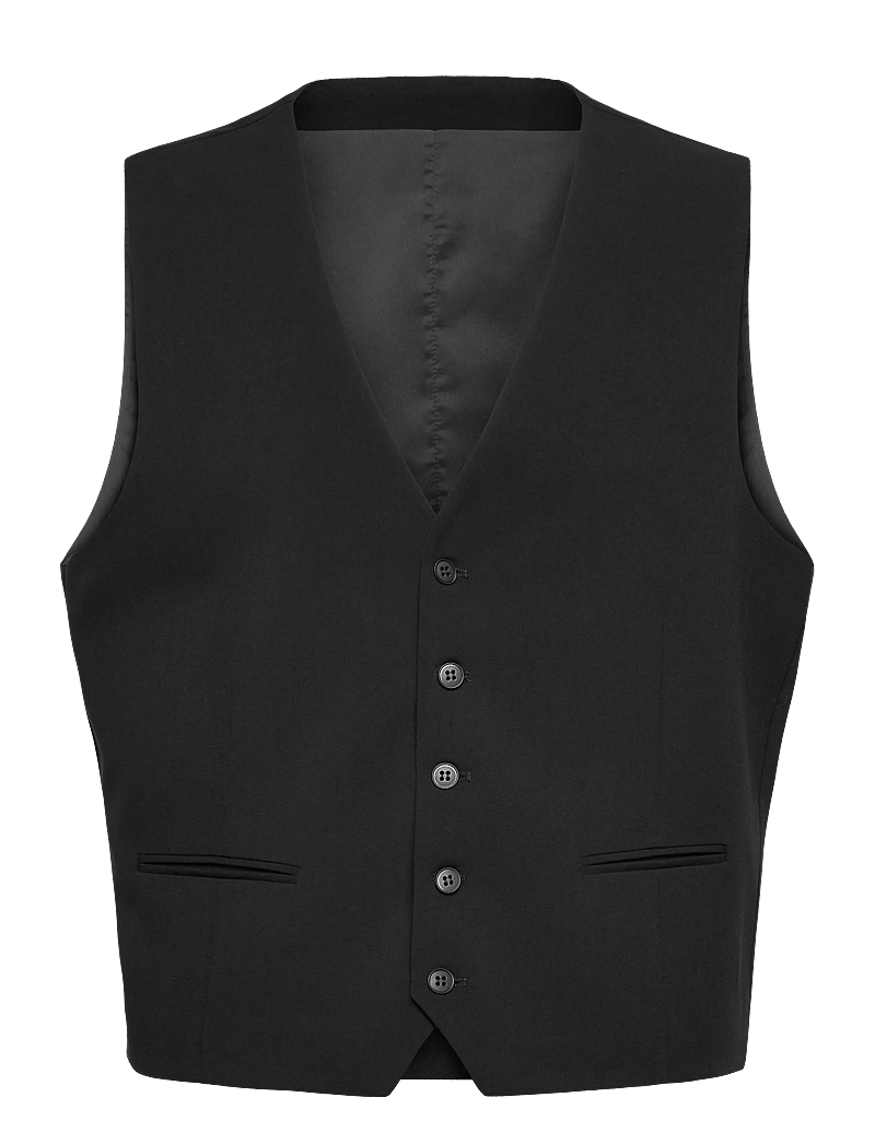 Lindbergh - Superflex relaxed waistcoat - westen - black - 0