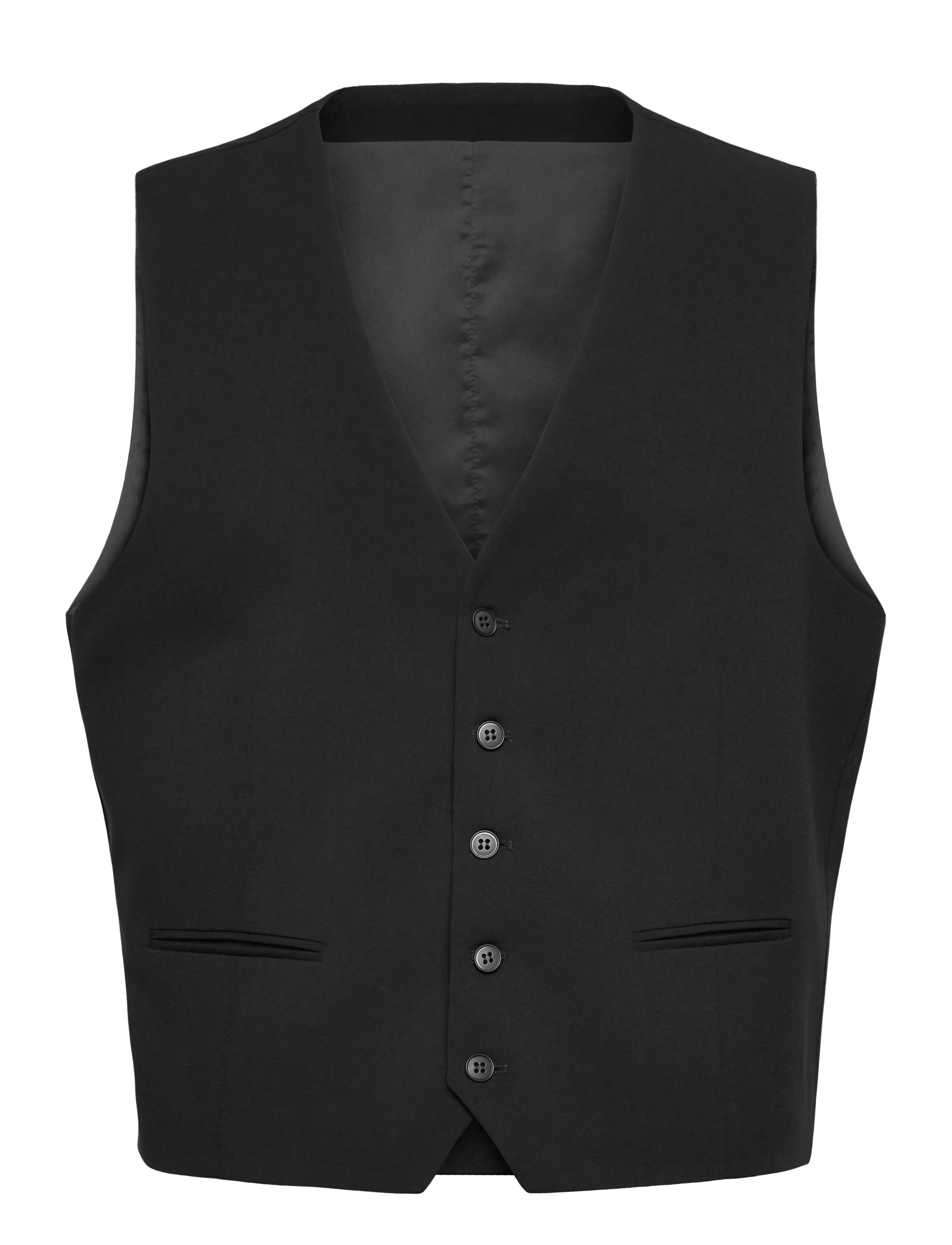 Lindbergh Superflex relaxed waistcoat - Anzüge & Sakkos - BLACK / black