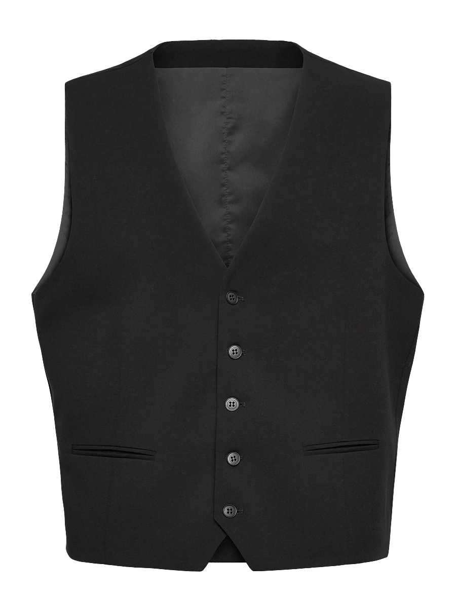 Lindbergh - Superflex relaxed waistcoat - westen - black - 1