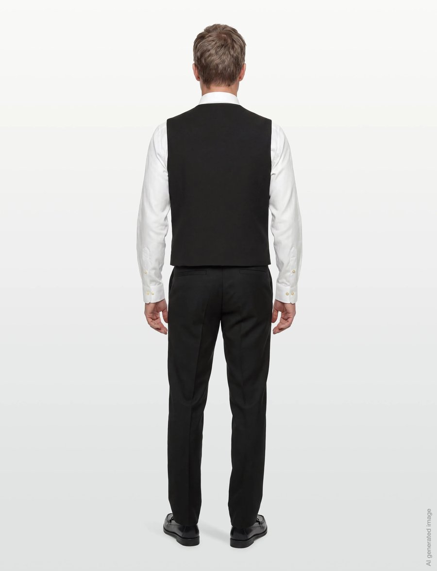 Lindbergh - Superflex relaxed waistcoat - westen - black - 4