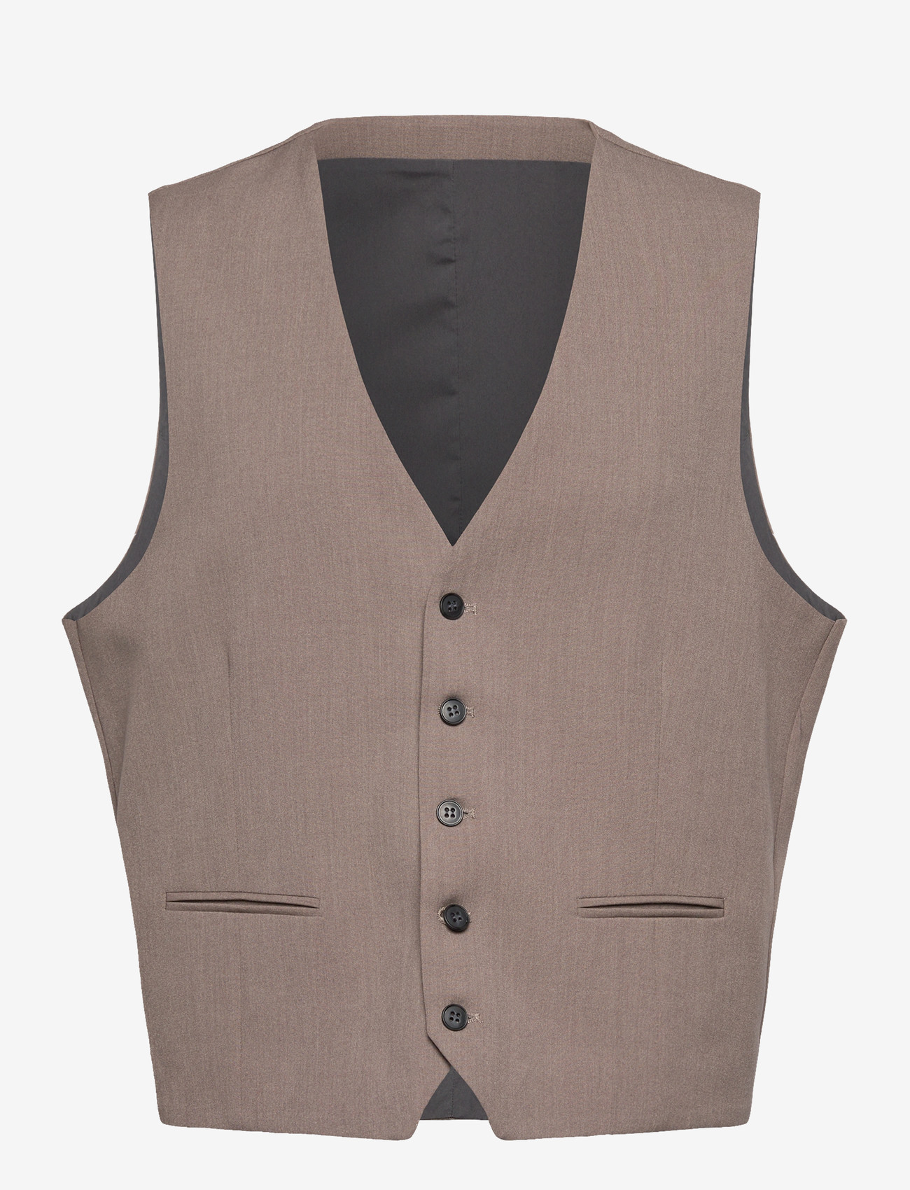 Lindbergh - Superflex relaxed waistcoat - westen - deep sand mel - 0