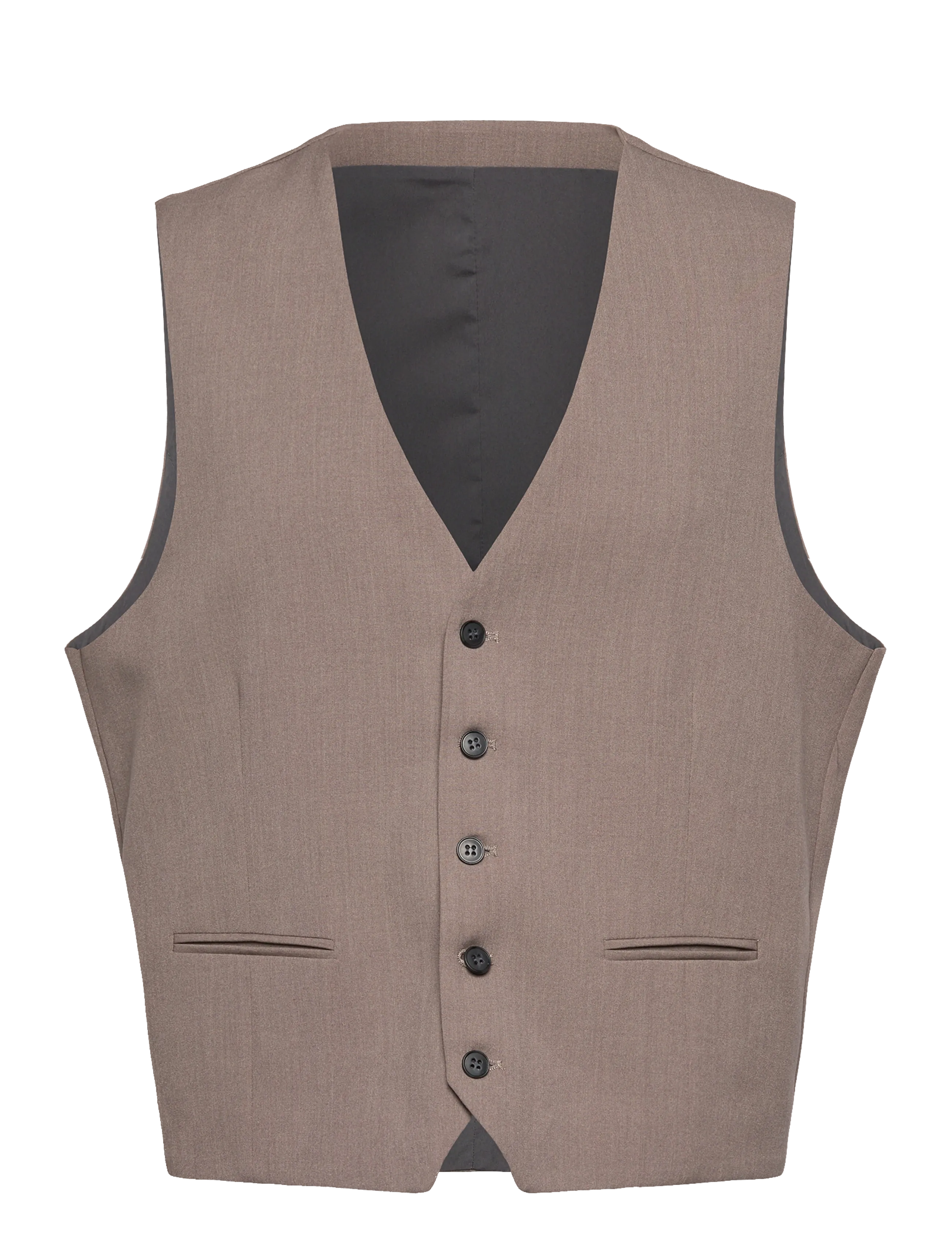Lindbergh Superflex relaxed waistcoat - Lindbergh - DEEP SAND MEL / beige