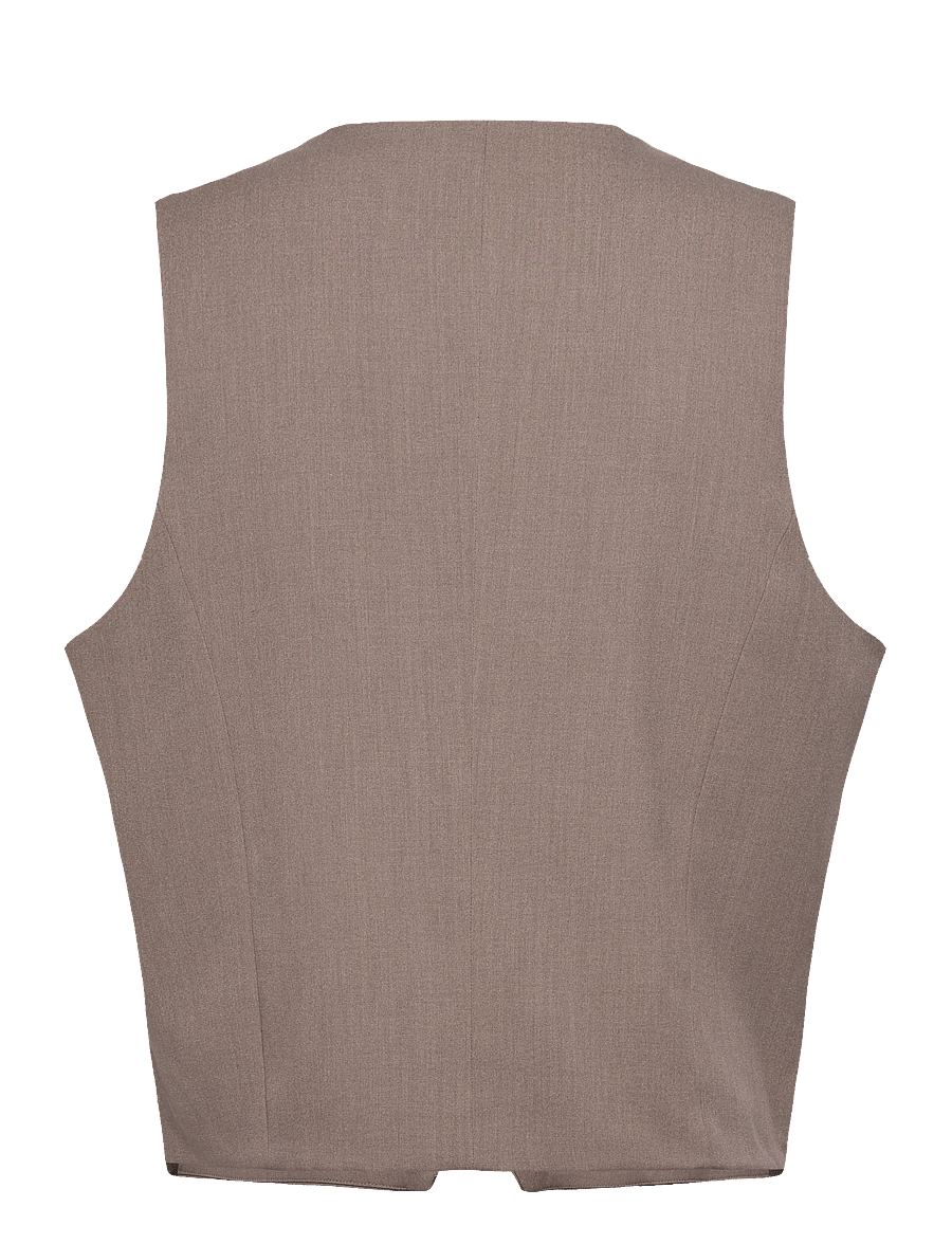 Lindbergh - Superflex relaxed waistcoat - västar - deep sand mel - 1