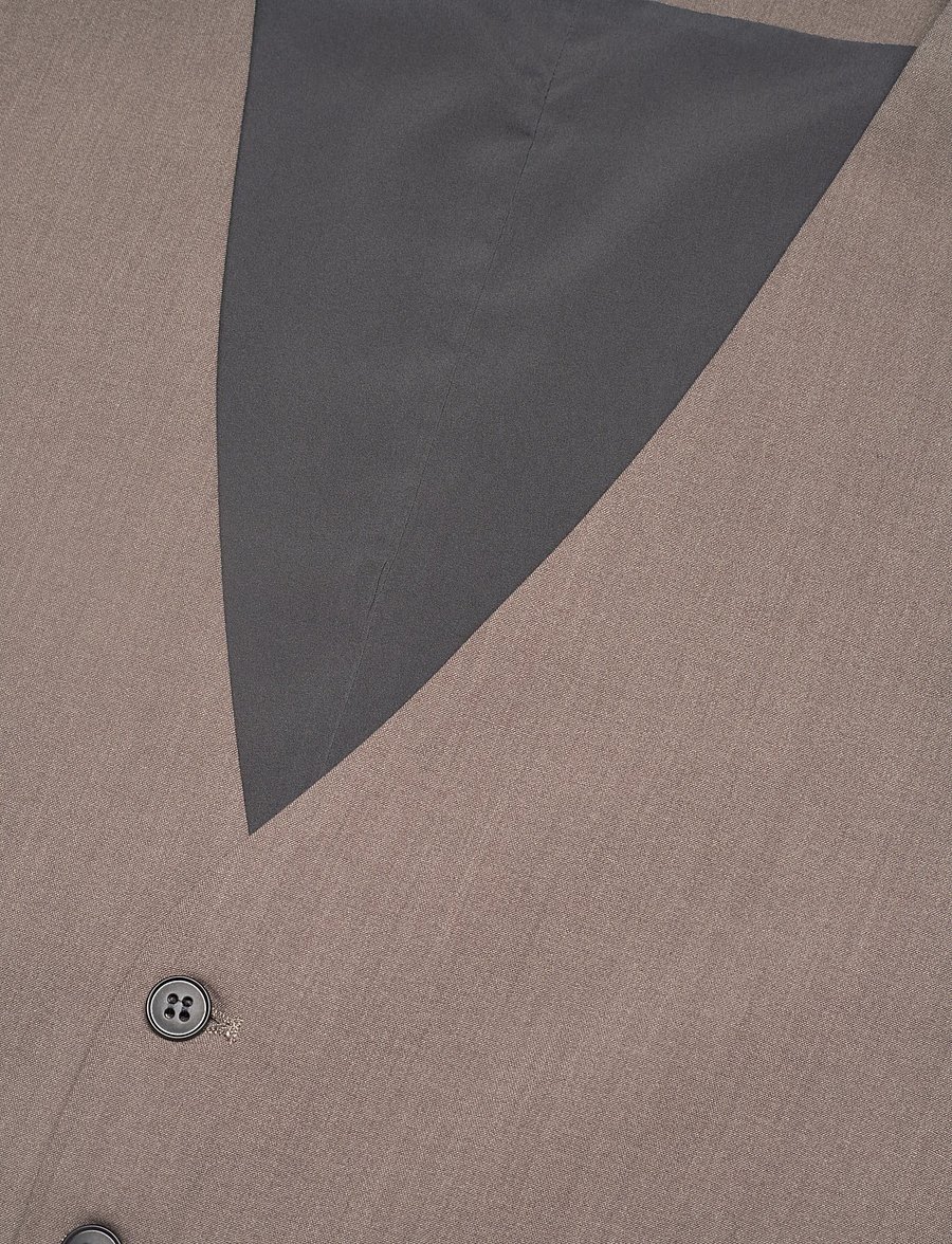 Lindbergh - Superflex relaxed waistcoat - västar - deep sand mel - 2