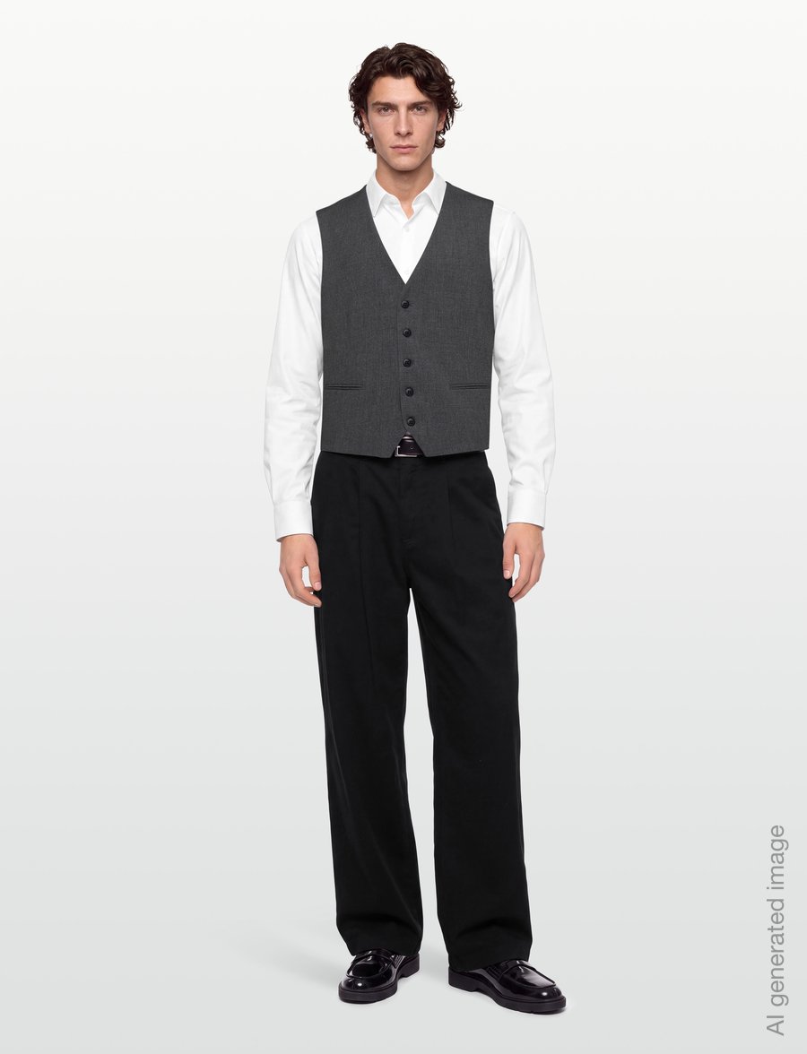Lindbergh - Superflex relaxed waistcoat - westen - grey mix - 0