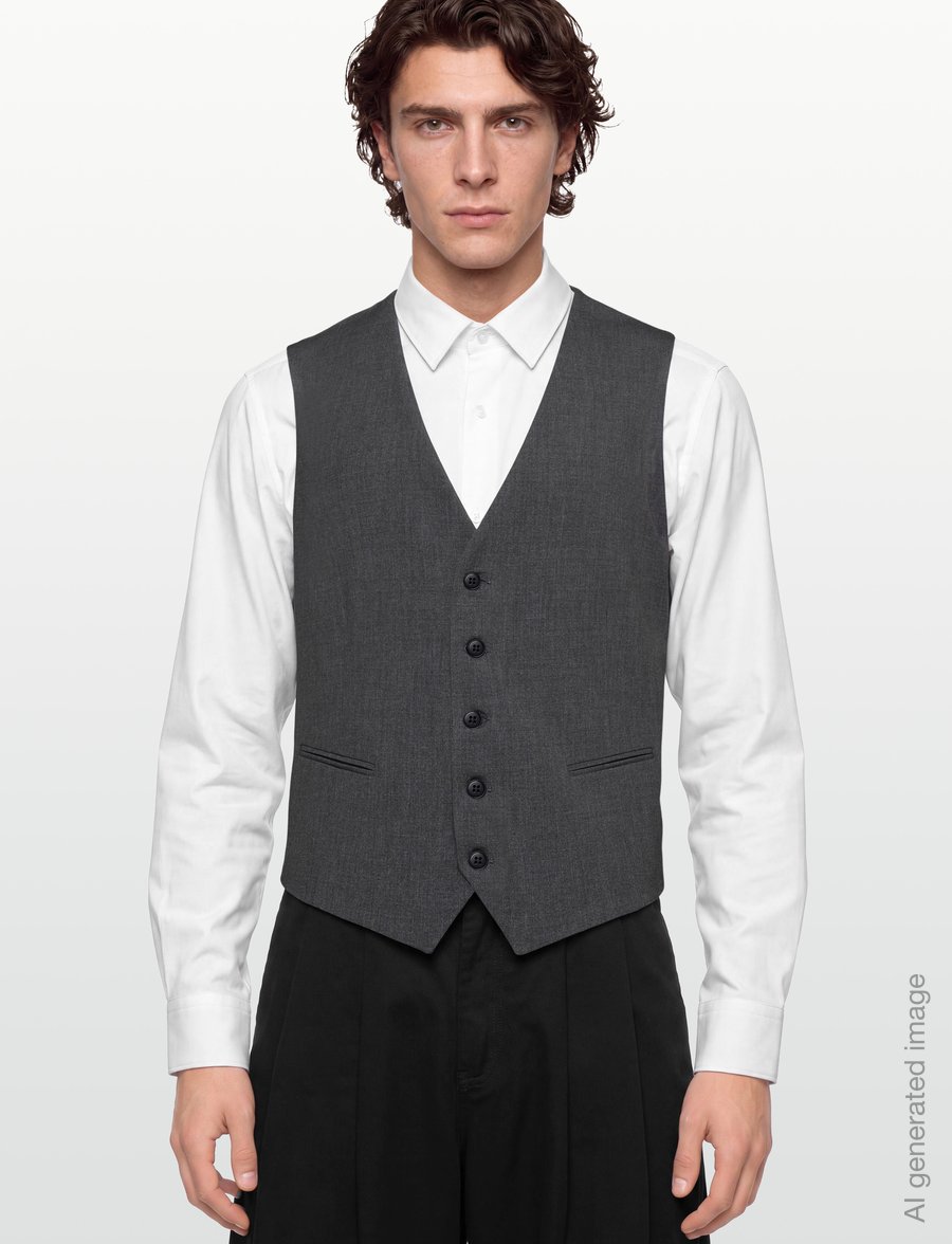 Lindbergh - Superflex relaxed waistcoat - westen - grey mix - 3
