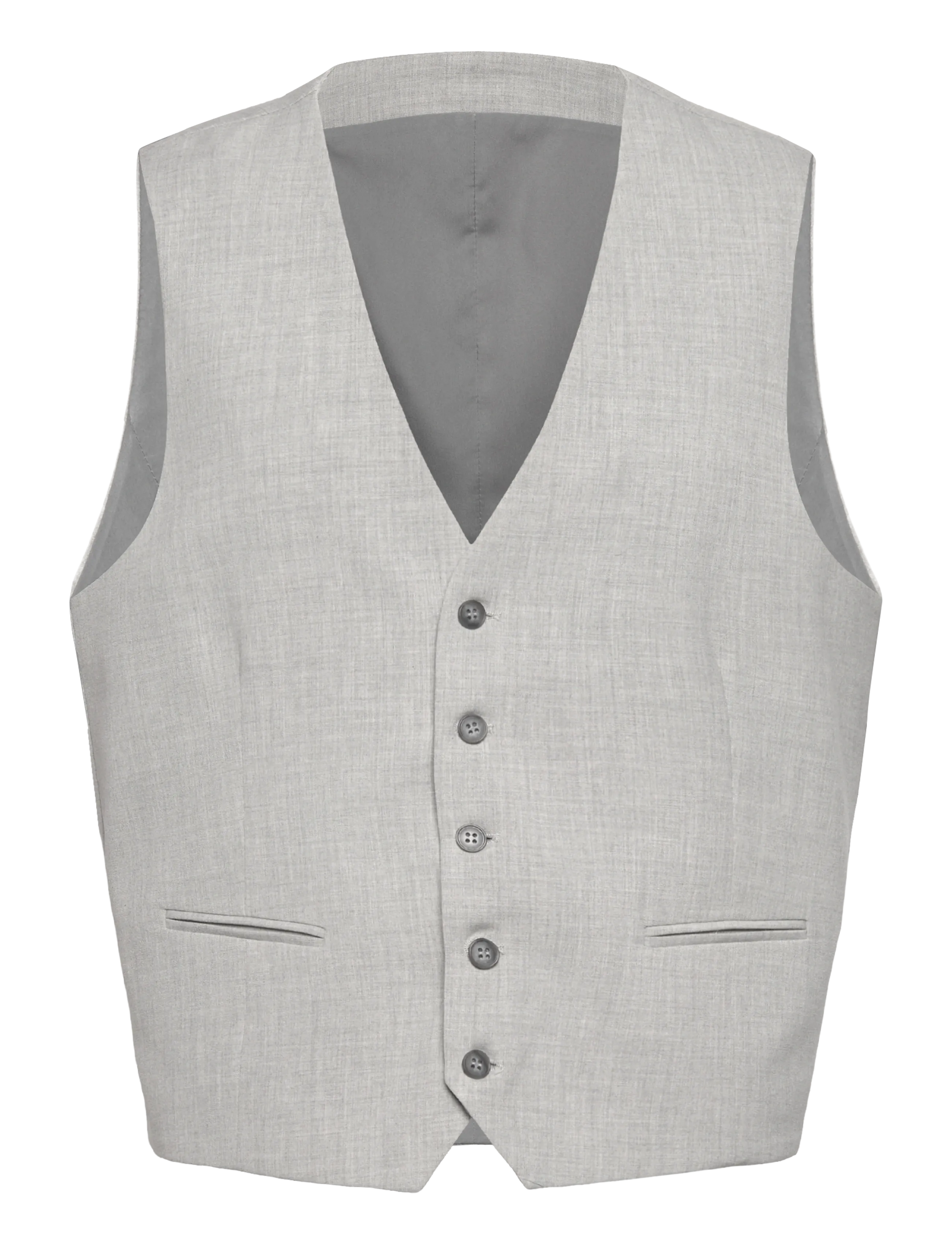 Lindbergh Superflex relaxed waistcoat - Lindbergh - LT GREY MIX / grey