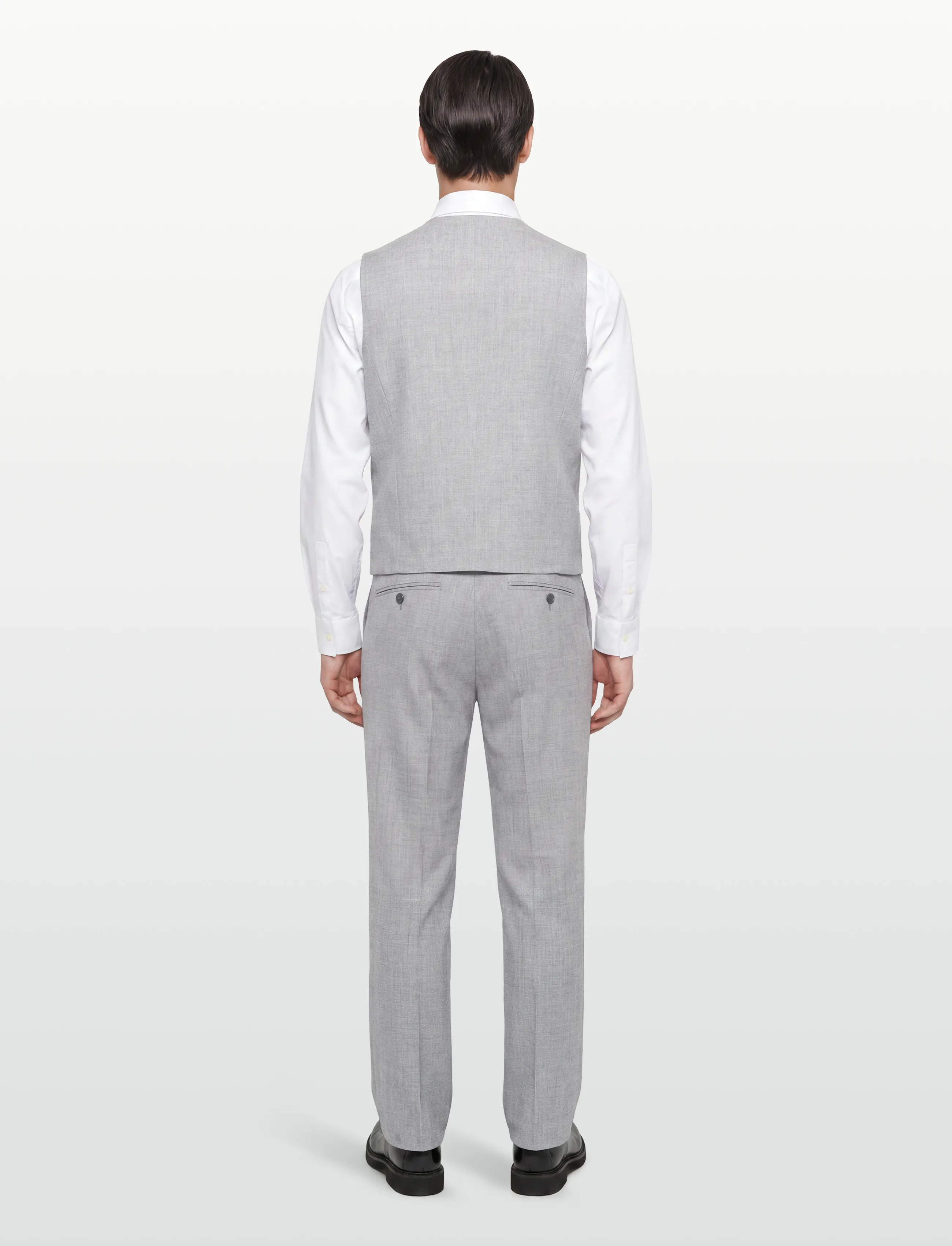 Lindbergh - Superflex relaxed waistcoat - västar - lt grey mix - 4