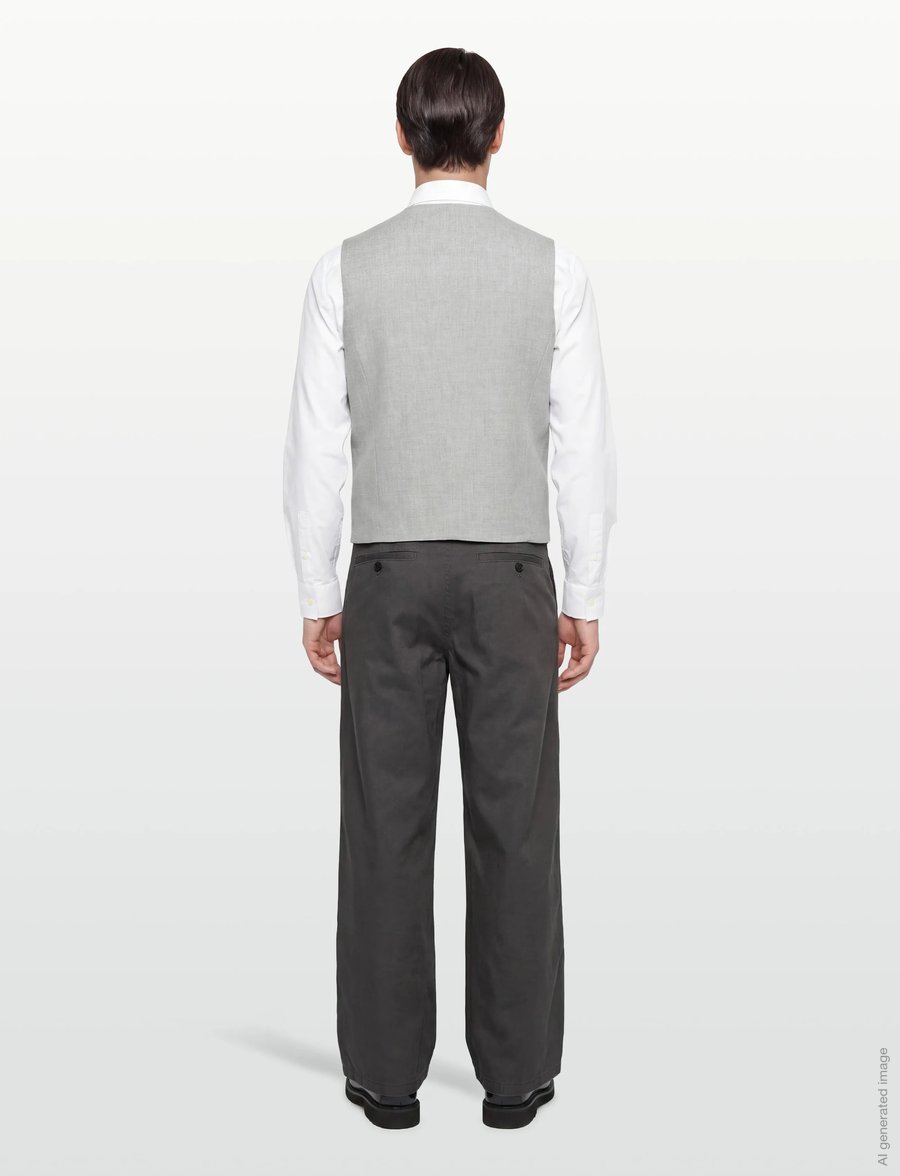 Lindbergh - Superflex relaxed waistcoat - westen - lt grey mix - 4