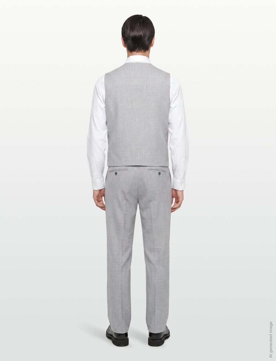 Lindbergh - Superflex relaxed waistcoat - westen - lt grey mix - 4
