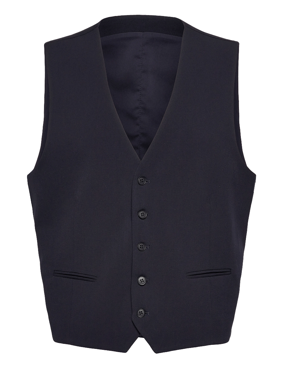 Lindbergh - Superflex relaxed waistcoat - västar - navy - 0