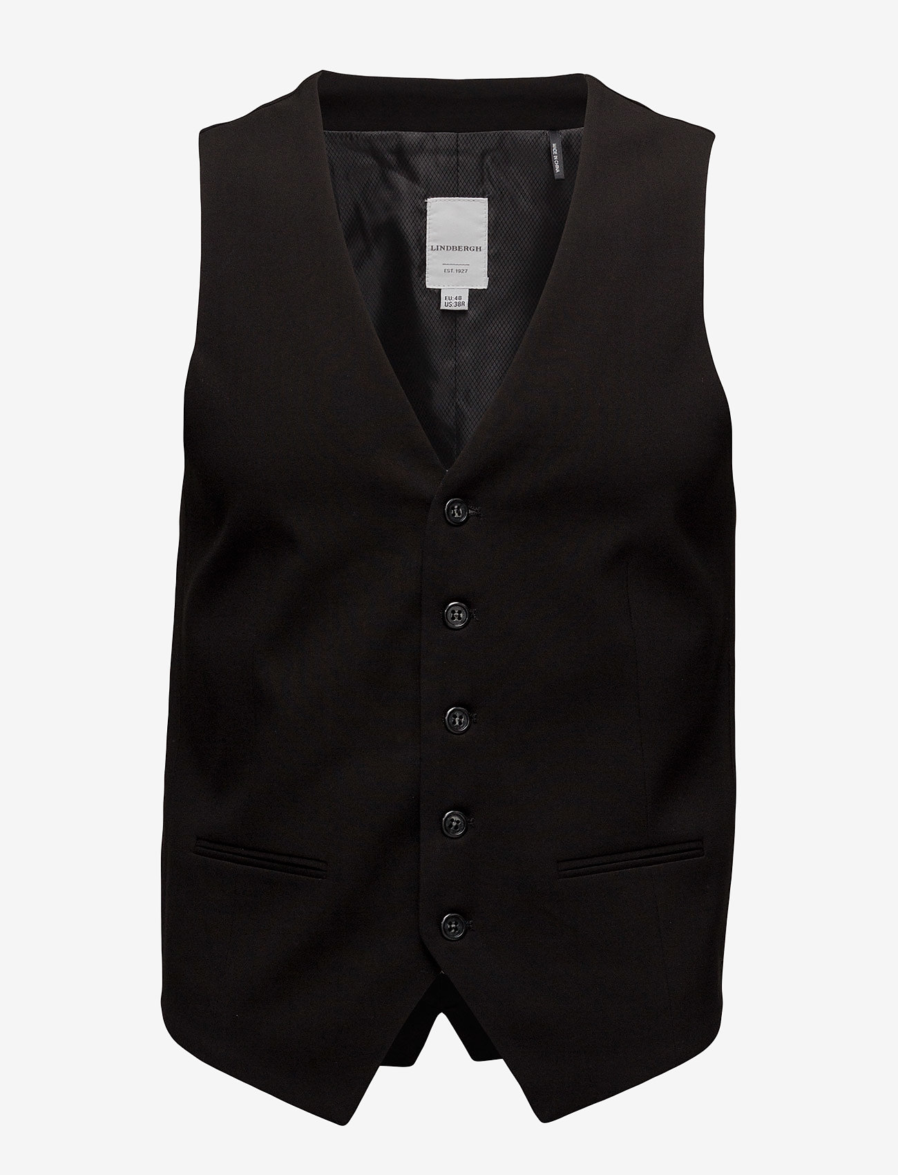 Lindbergh - Men's waistcoat for suit - habitveste - black - 1