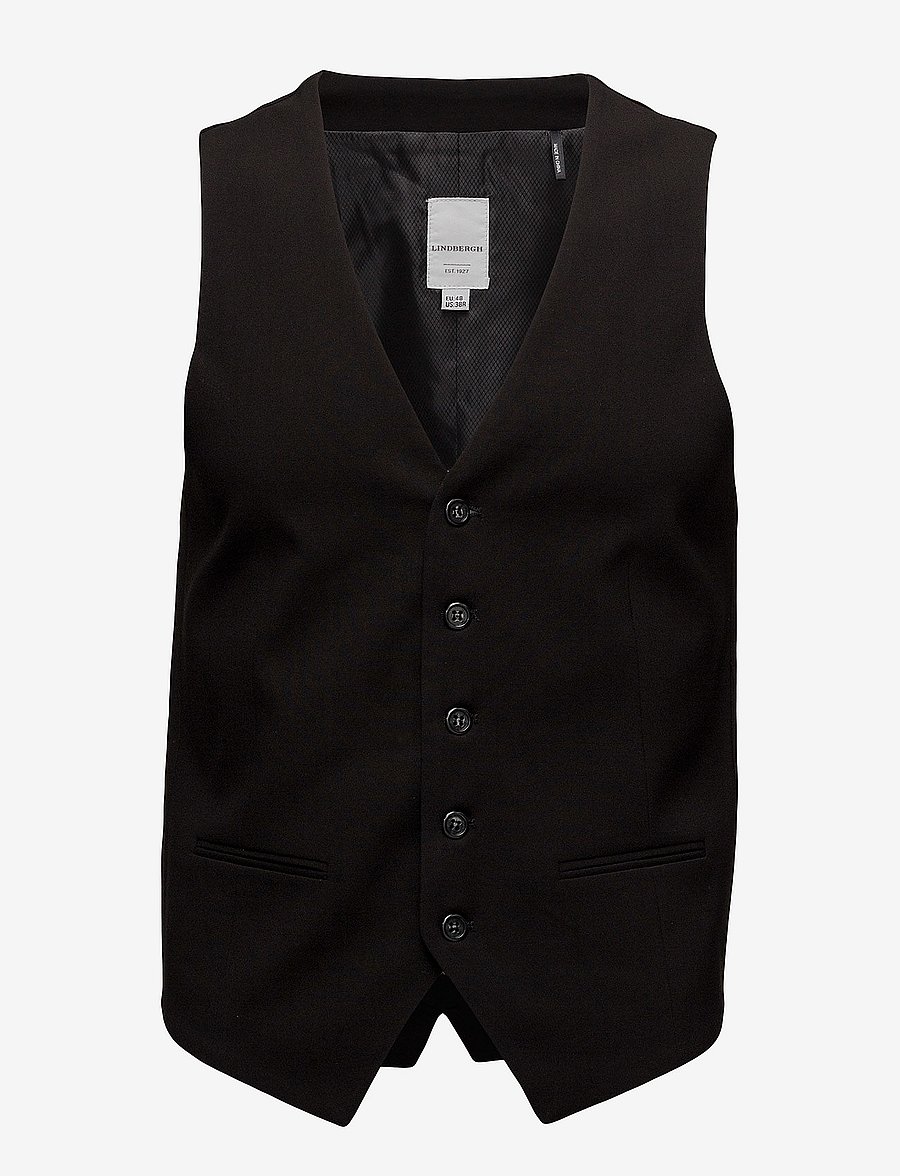 Lindbergh - Mens waistcoat for suit - liivit - black - 1