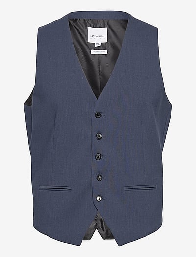 Lindbergh Mens waistcoat for suit - Westen - BLUE MEL / blue