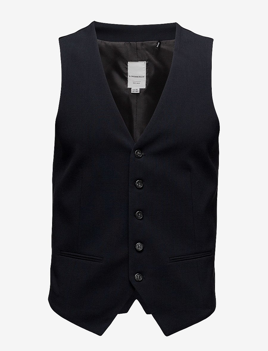Lindbergh - Mens waistcoat for suit - westen - navy - 1