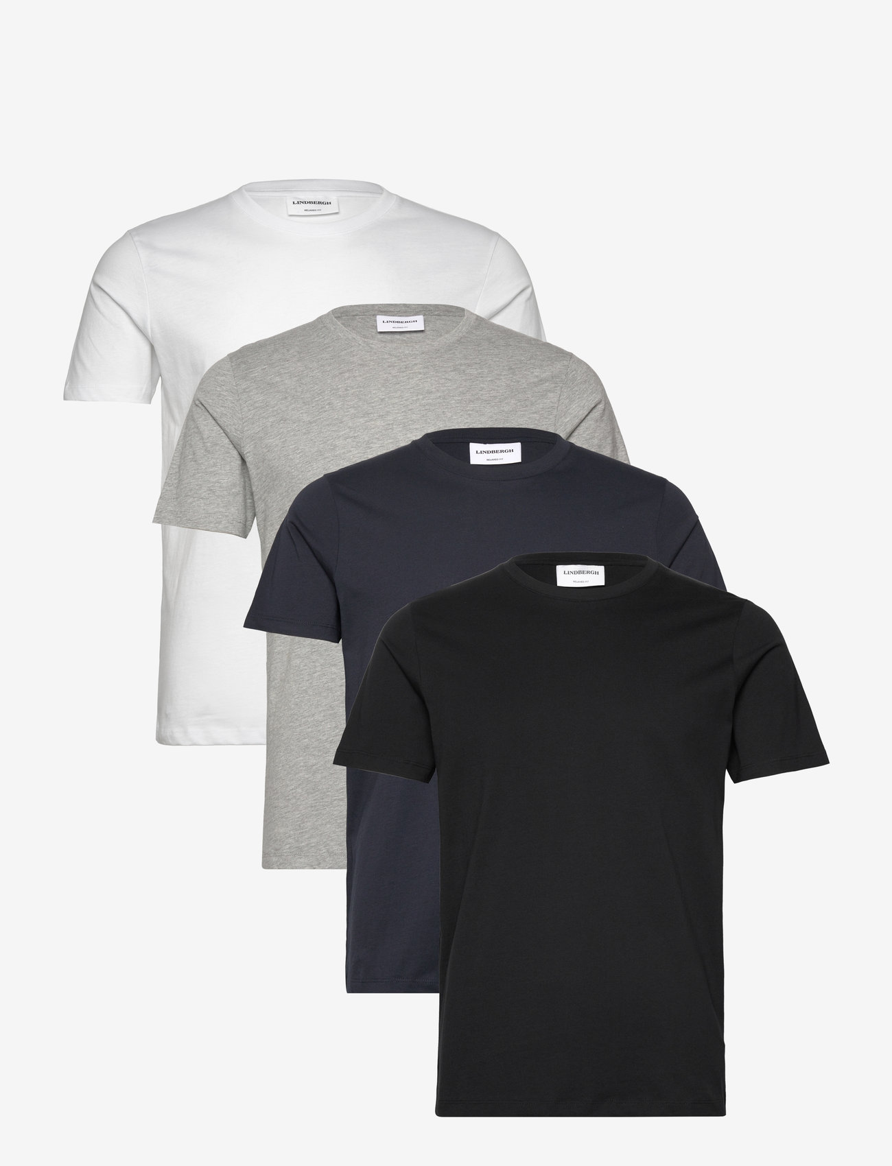 Lindbergh - 4PK basic tee S/S - efterårstøj - multi 423 - 0