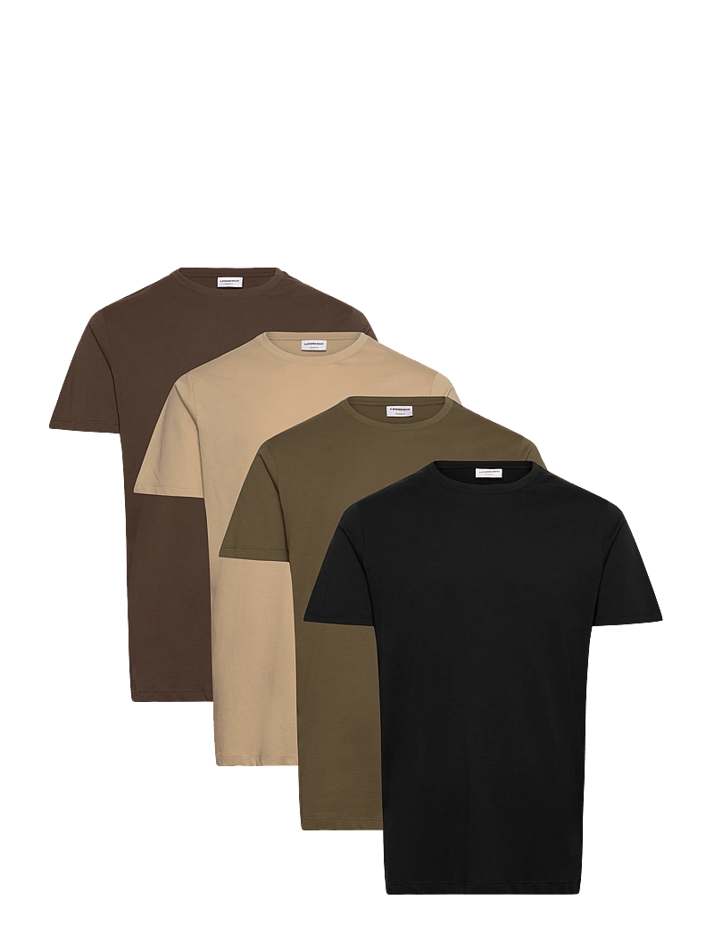 Lindbergh - 4PK basic tee S/S - multipack t-shirts - multi 425 - 0