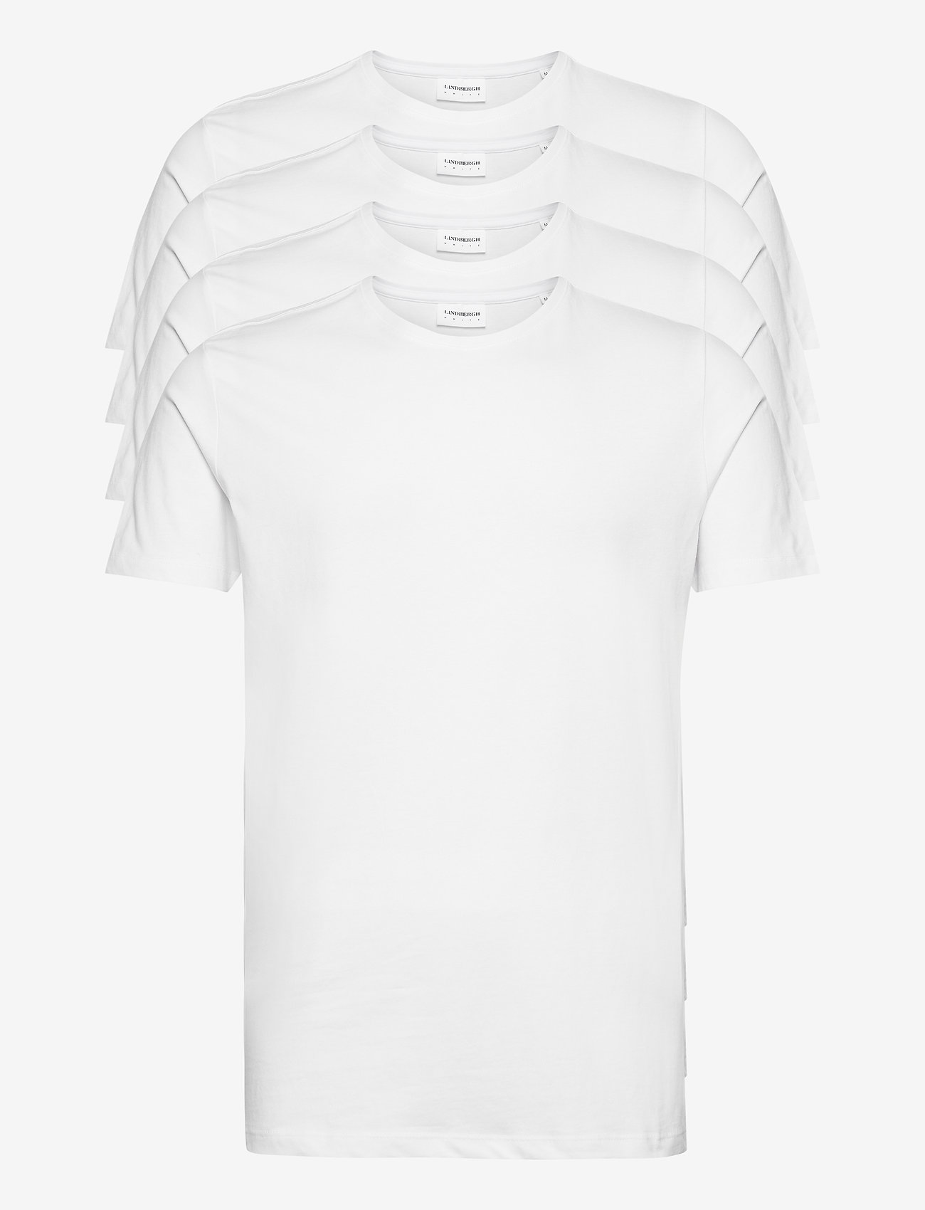 Lindbergh - 4PK basic tee S/S - basic t-shirts - white - 0