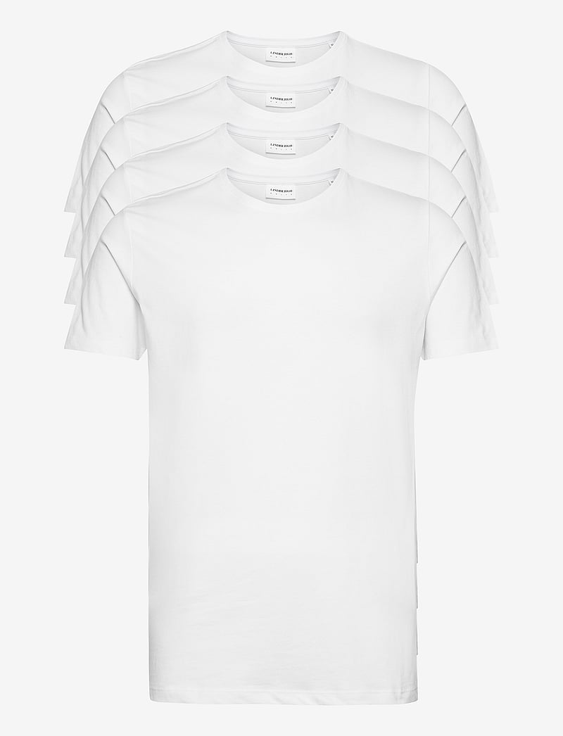 Lindbergh - 4PK basic tee S/S - multipack t-shirts - white - 0