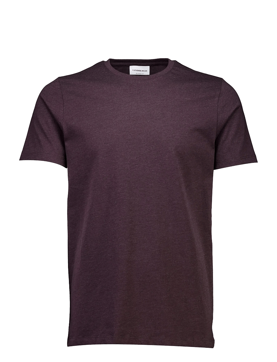 Lindbergh - Basic tee S/S - lühikeste varrukatega t-särgid - deep burgundy mel - 1