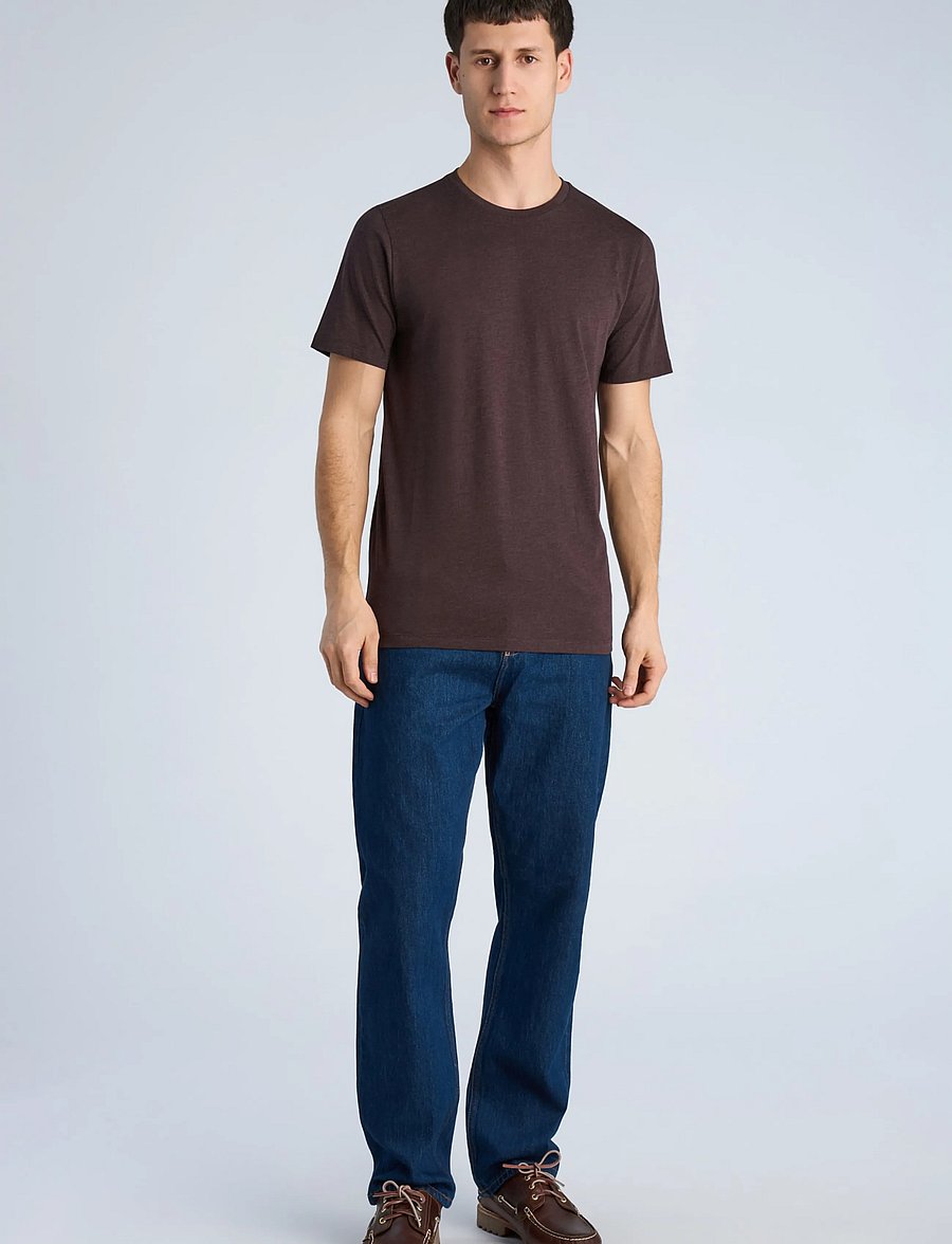 Lindbergh - Basic tee S/S - lühikeste varrukatega t-särgid - deep burgundy mel - 0