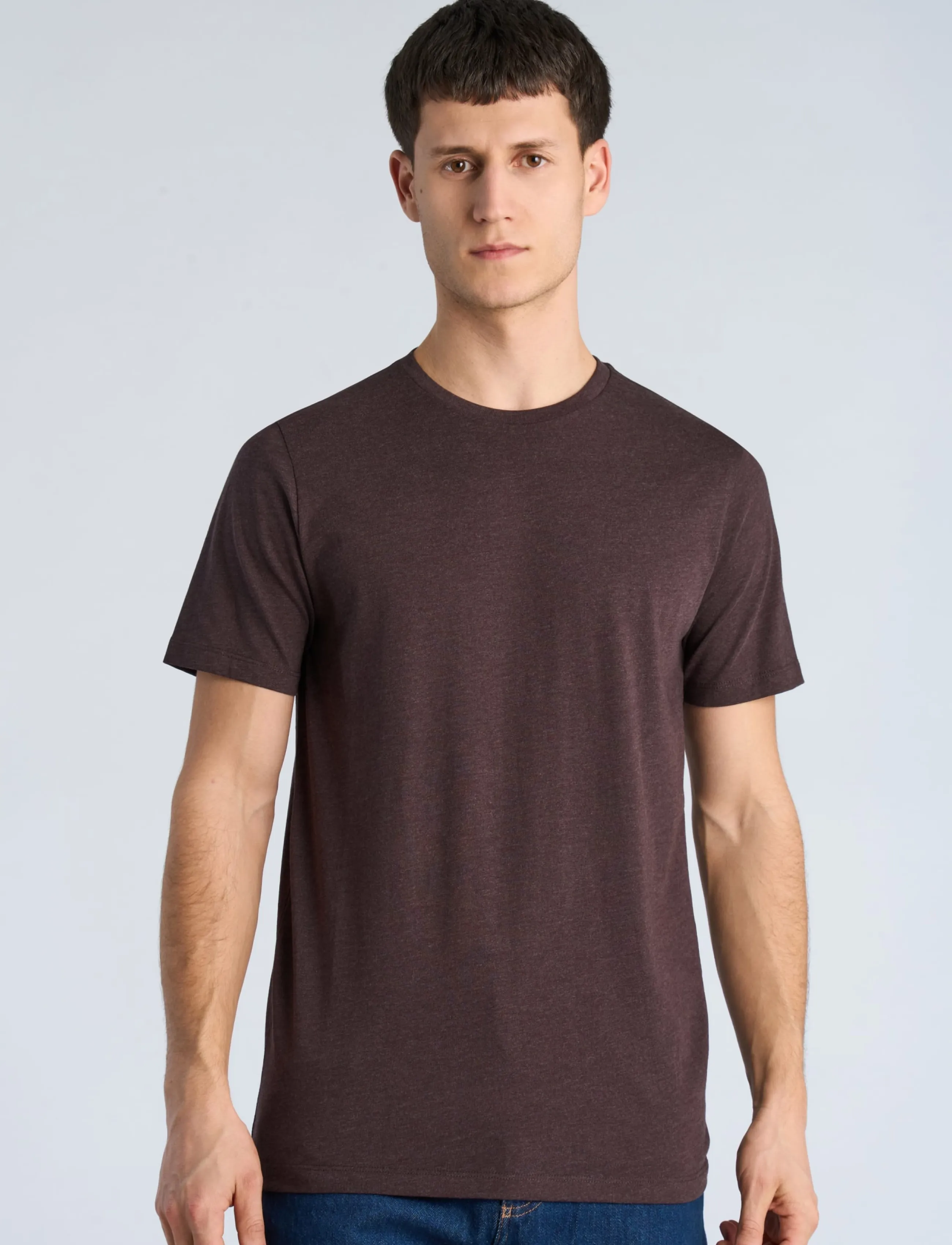 Lindbergh - Basic tee S/S - lühikeste varrukatega t-särgid - deep burgundy mel - 3