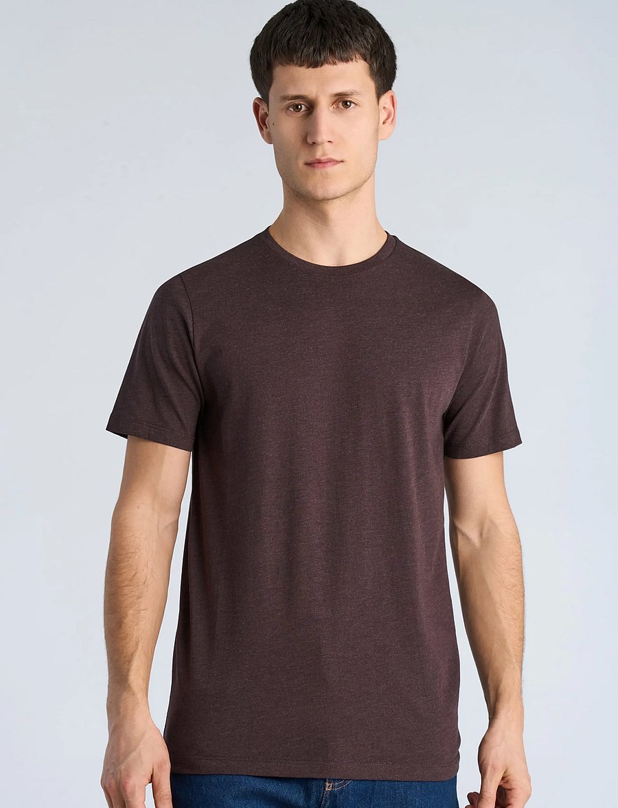 Lindbergh - Basic tee S/S - lühikeste varrukatega t-särgid - deep burgundy mel - 3