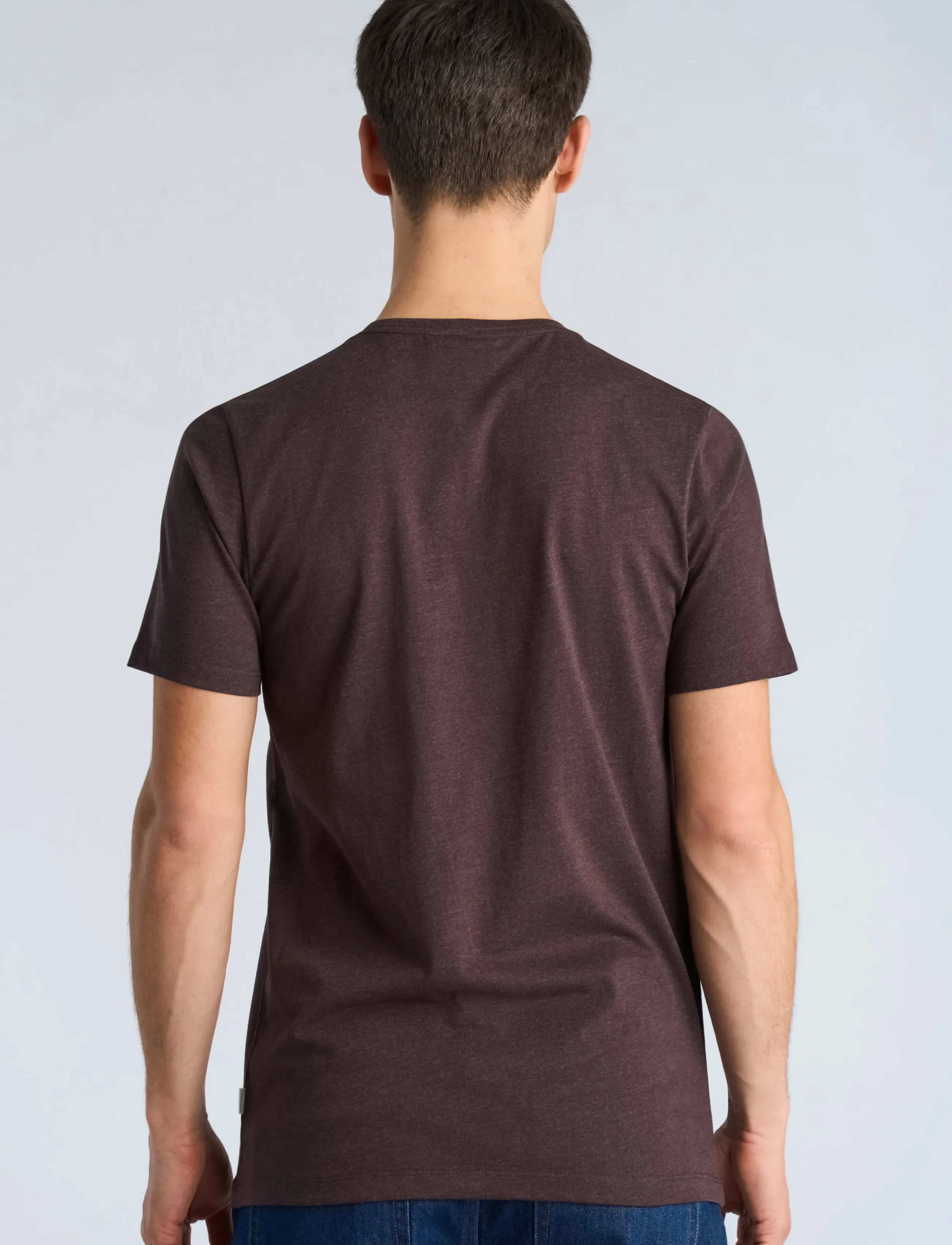 Lindbergh - Basic tee S/S - lühikeste varrukatega t-särgid - deep burgundy mel - 4