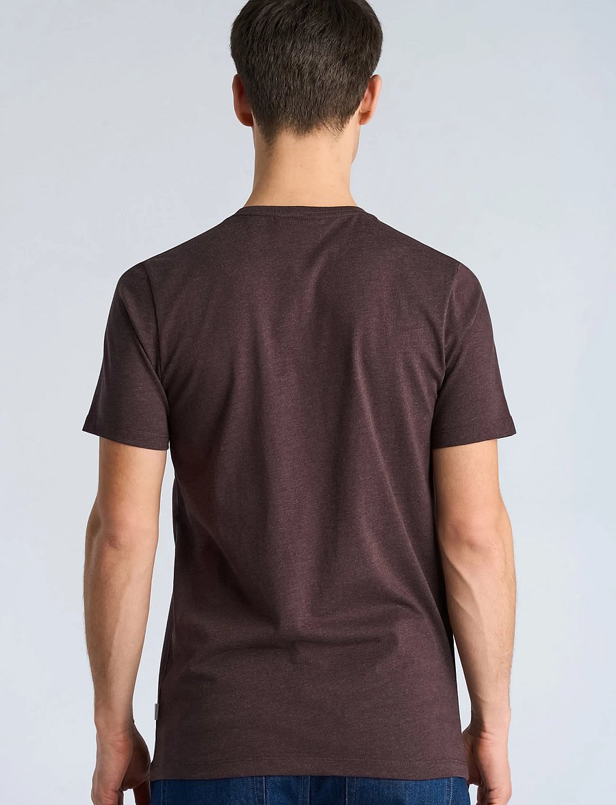 Lindbergh - Basic tee S/S - lühikeste varrukatega t-särgid - deep burgundy mel - 4