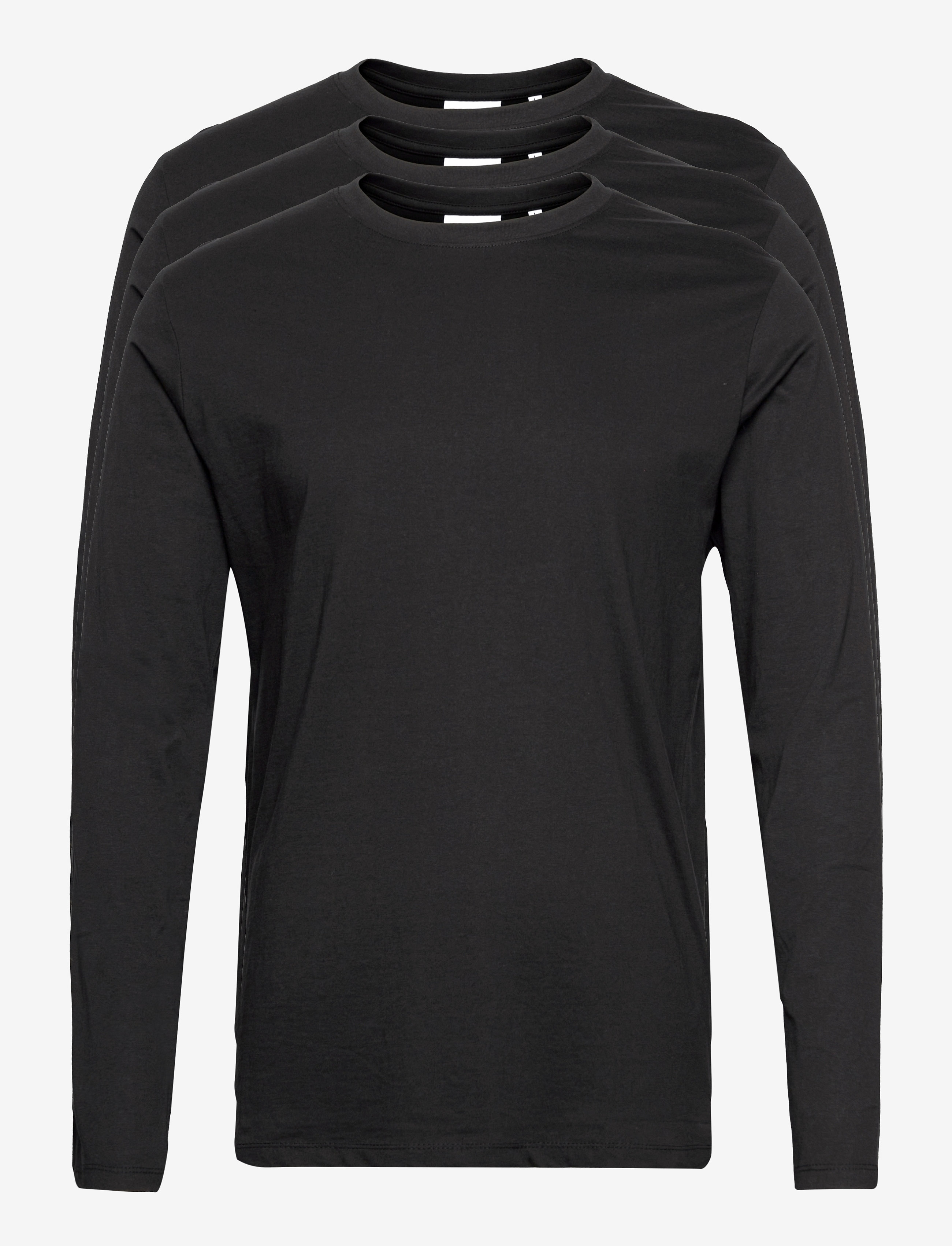 3PK basic tee L/S - BLACK