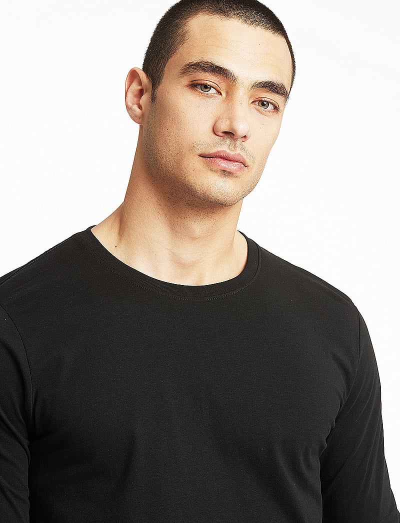 Lindbergh - 3PK basic tee L/S - långärmade t-shirts - black - 4