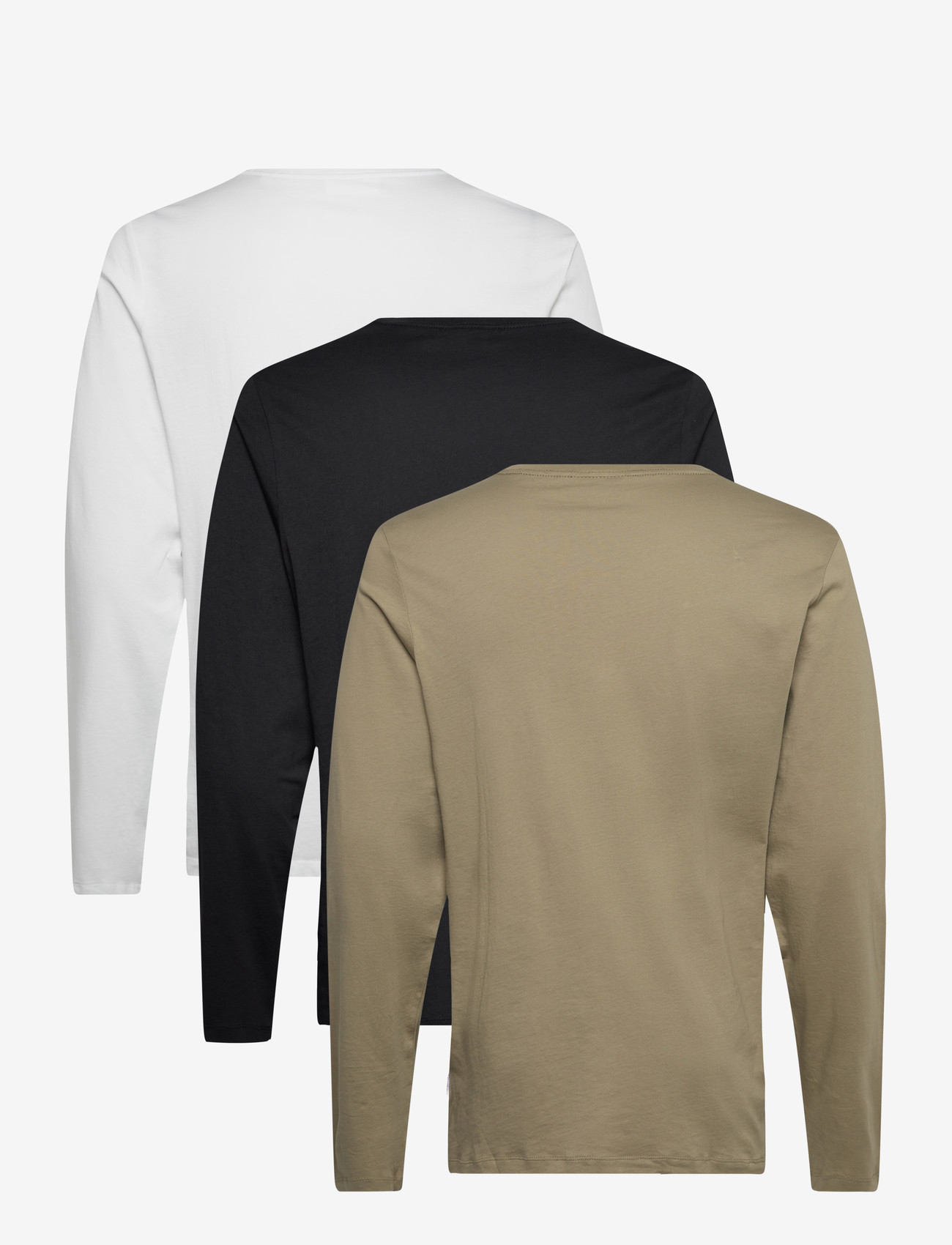 Lindbergh - 3PK basic tee L/S - long-sleeved t-shirts - bl-wh-ar - 1