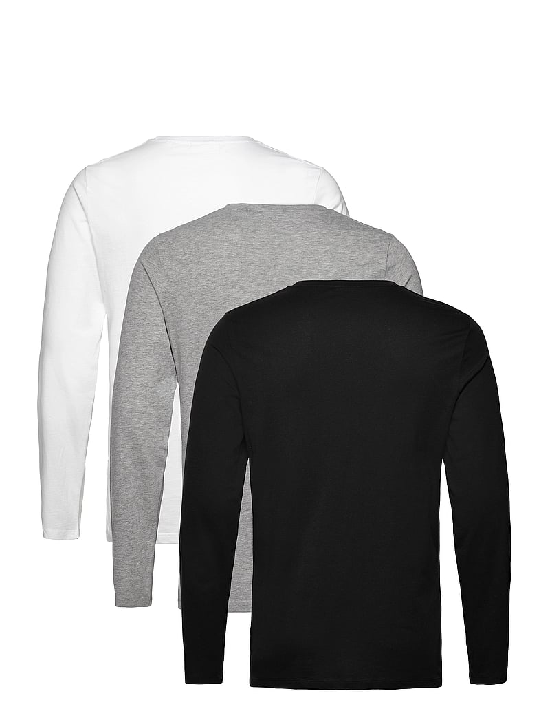 Lindbergh - 3PK basic tee L/S - långärmade t-shirts - bl-wh-gr - 1