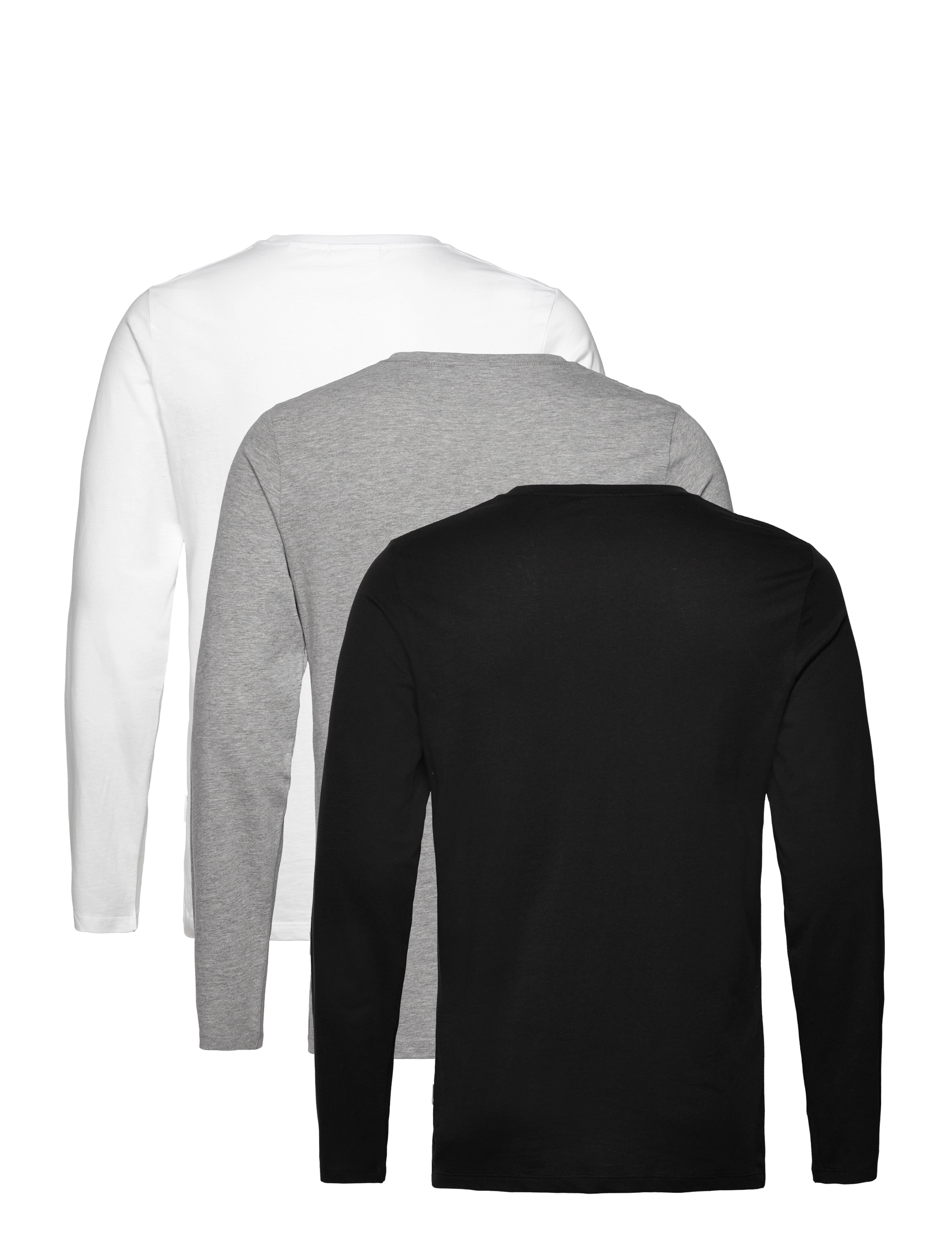 Lindbergh - 3PK basic tee L/S - long-sleeved t-shirts - bl-wh-gr - 1