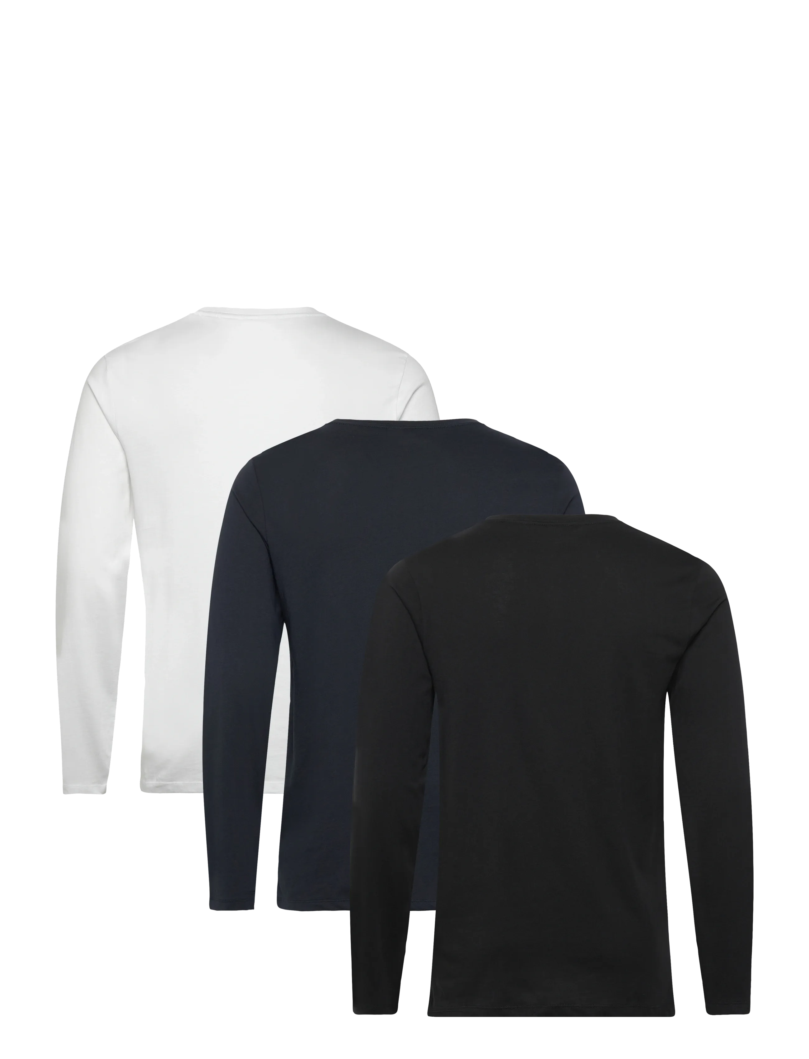 Lindbergh - 3-pack basic tee L/S - langärmelige t-shirts - bl-wh-na - 1