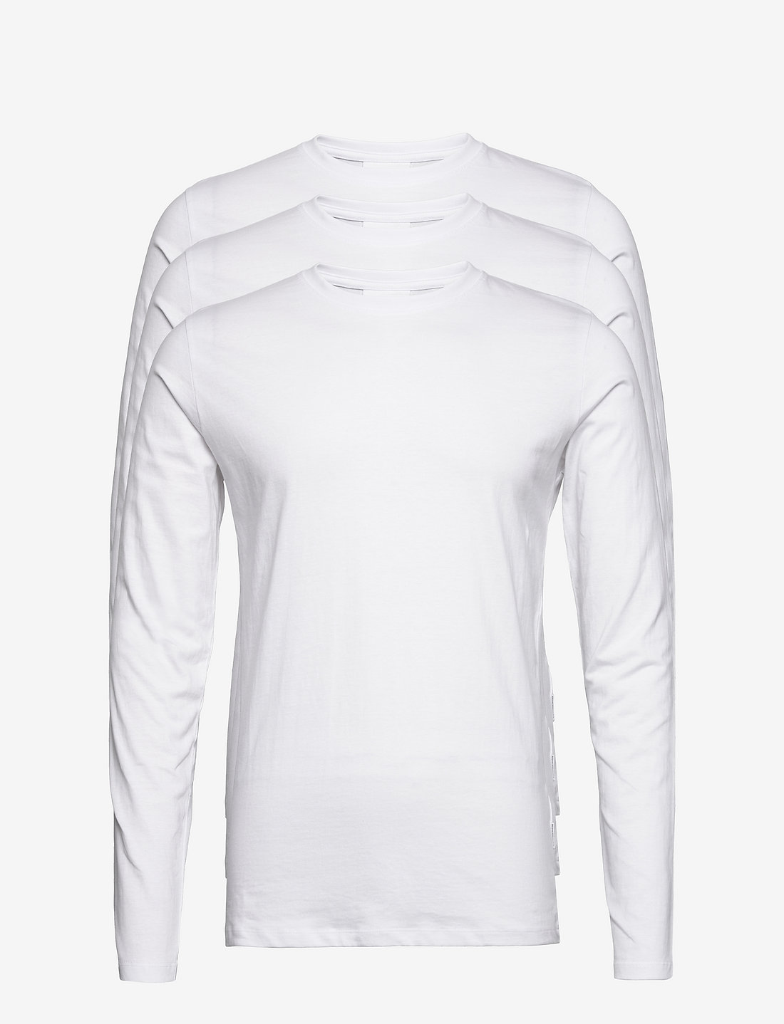 Lindbergh - 3PK basic tee L/S - langærmede t-shirts - white - 1