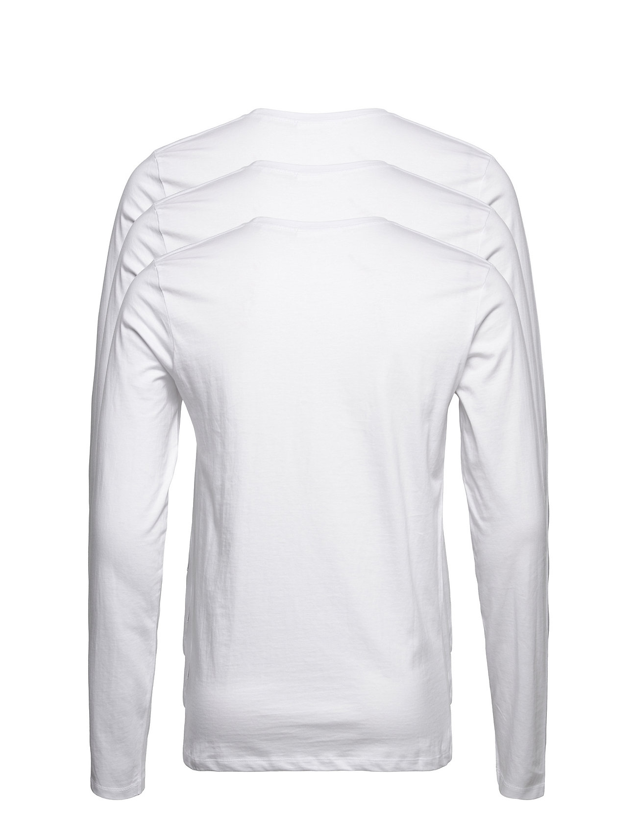 Lindbergh - 3PK basic tee L/S - basic t-shirts - white - 1