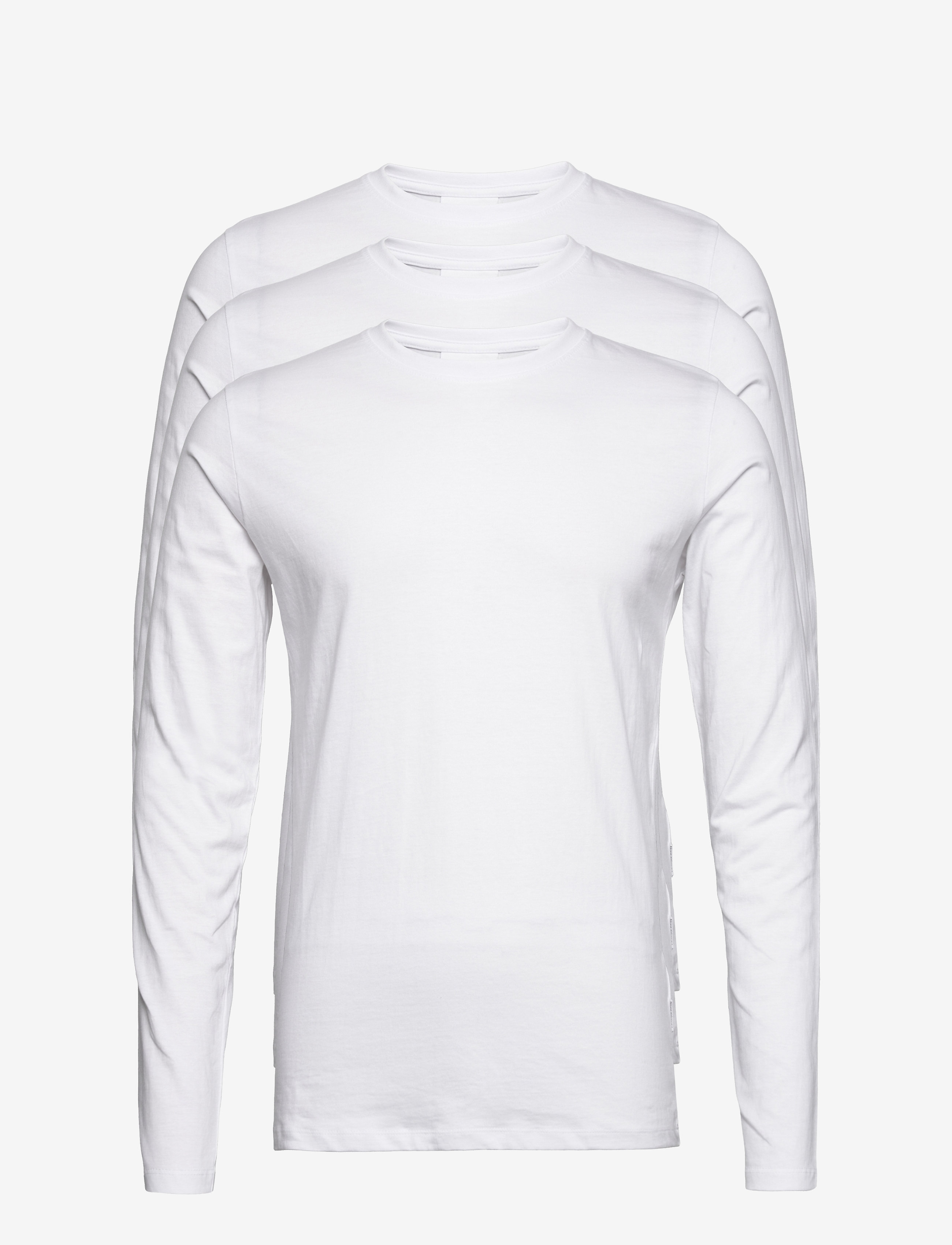 3PK basic tee L/S - WHITE