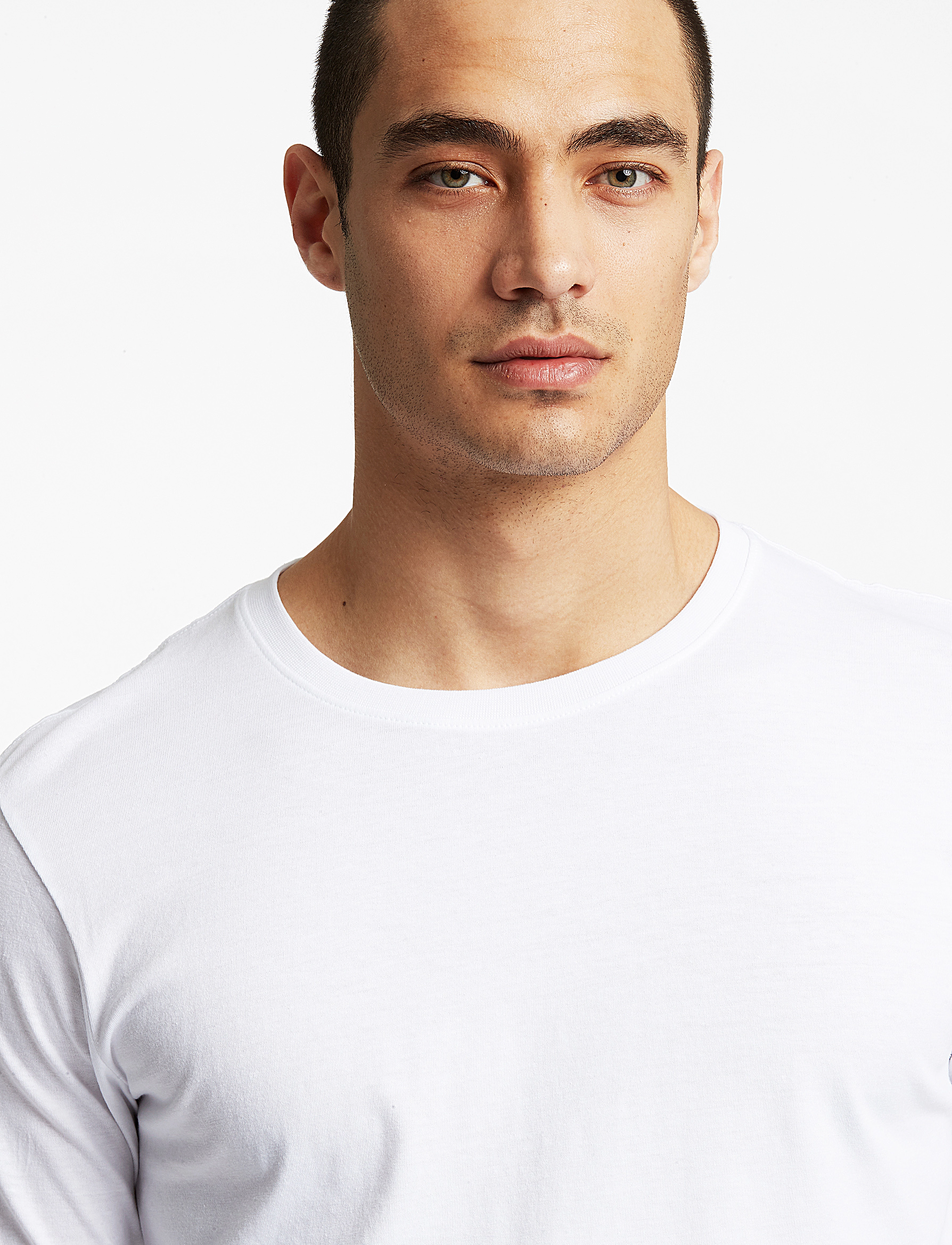 Lindbergh - 3PK basic tee L/S - long-sleeved t-shirts - white - 4