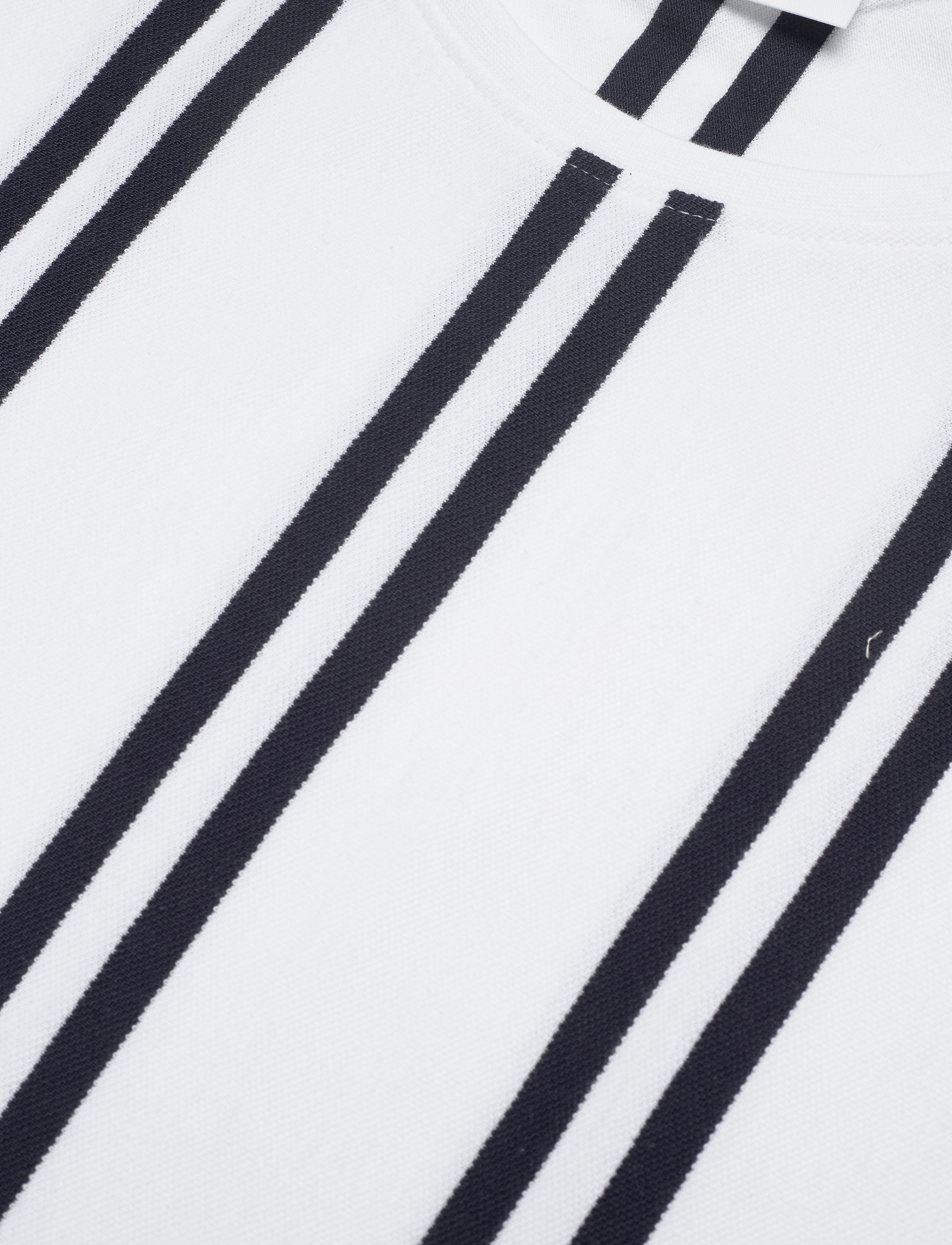 Lindbergh - Striped piqué tee S/S - white - 4
