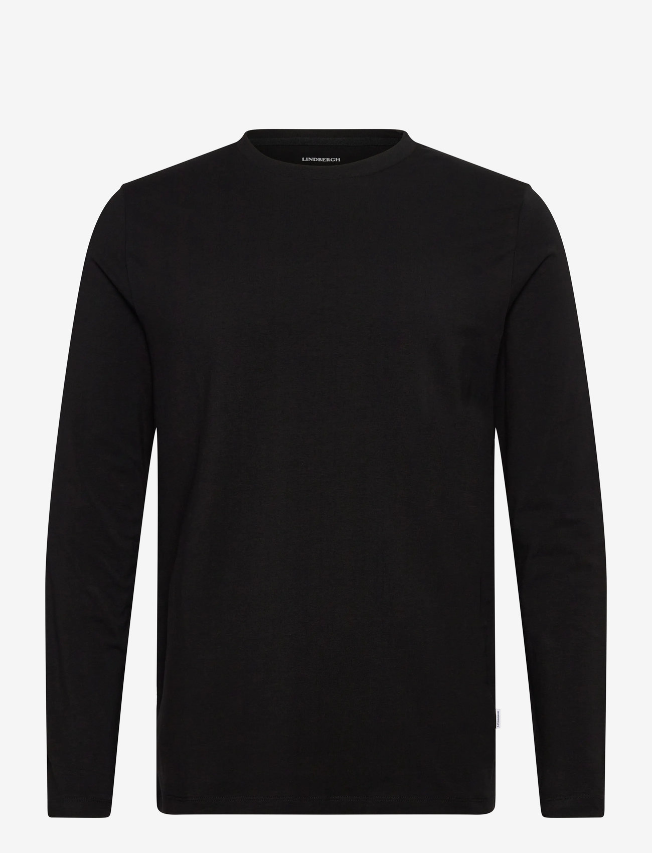 Lindbergh - Basic o-neck stretch tee L/S - efterårstøj - black - 0
