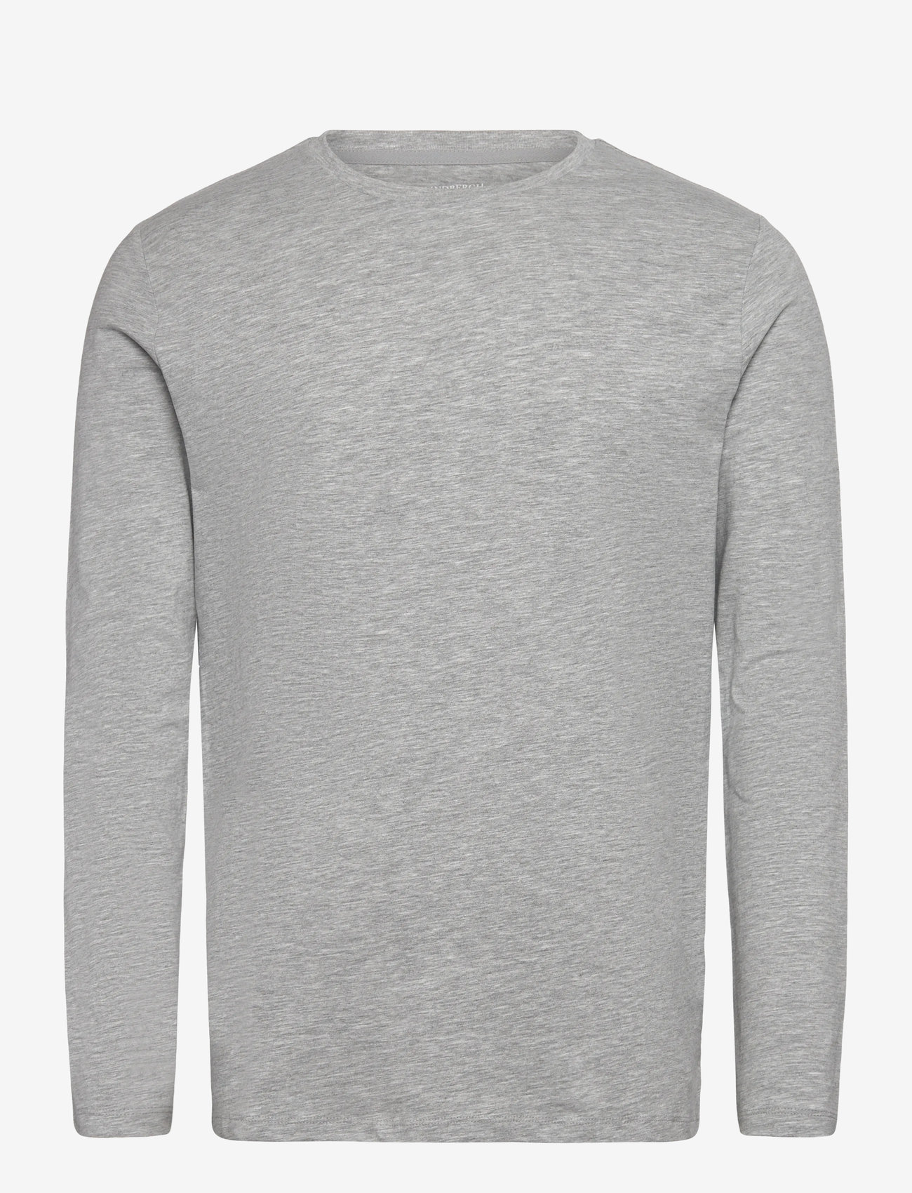 Lindbergh - Basic o-neck stretch tee L/S - efterårstøj - grey mel - 0