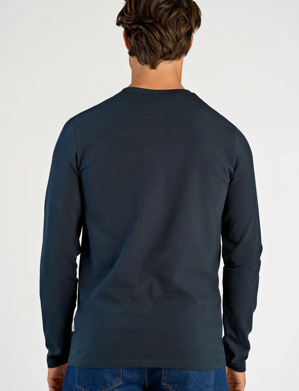 Lindbergh - Basic o-neck stretch tee L/S - langärmelig - navy - 3