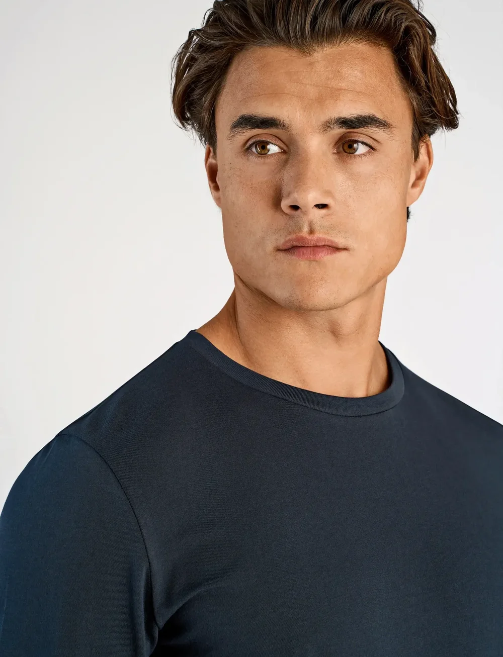 Lindbergh - Basic o-neck stretch tee L/S - langärmelig - navy - 5