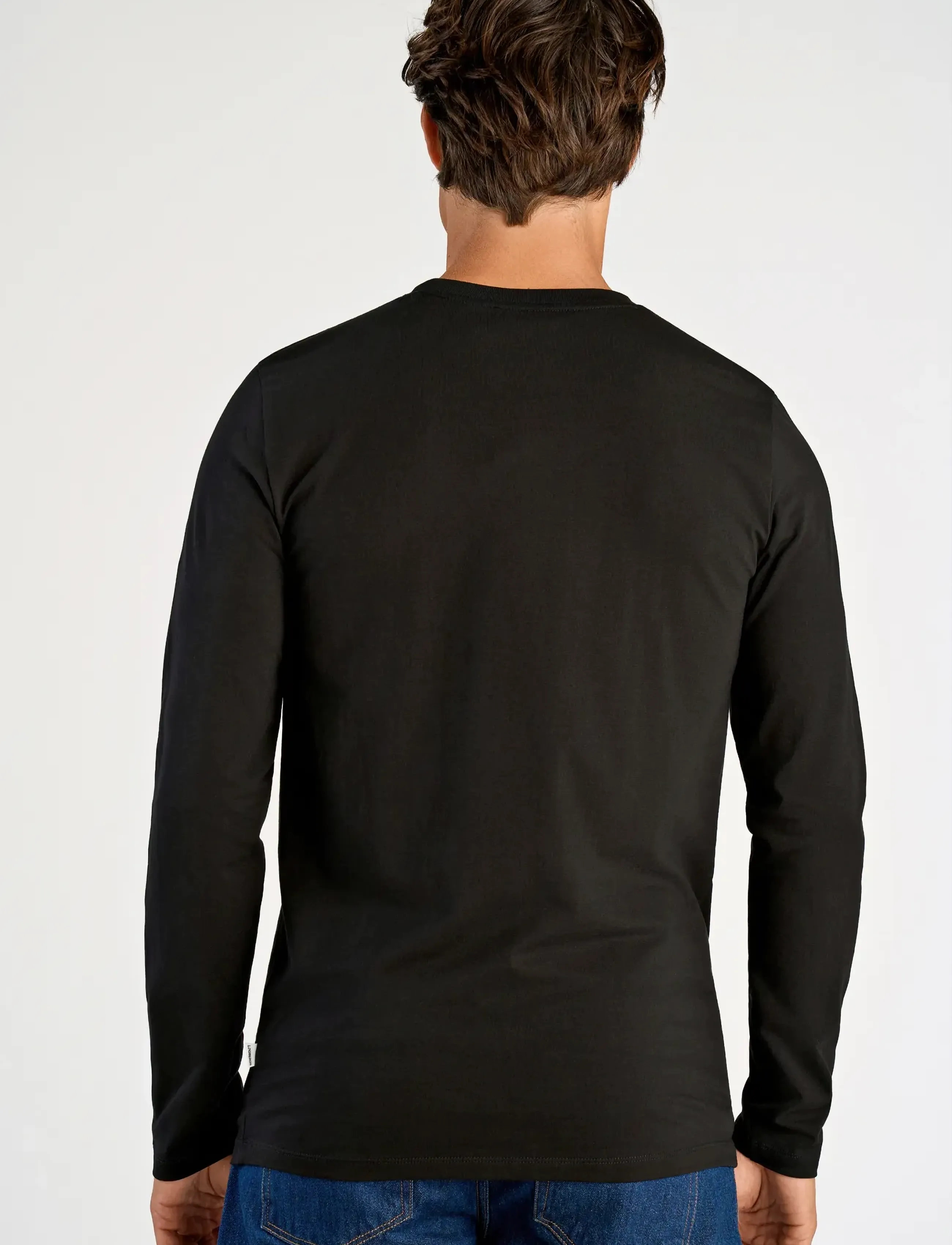 Lindbergh - Basic o-neck stretch tee L/S - de laveste prisene - black - 3