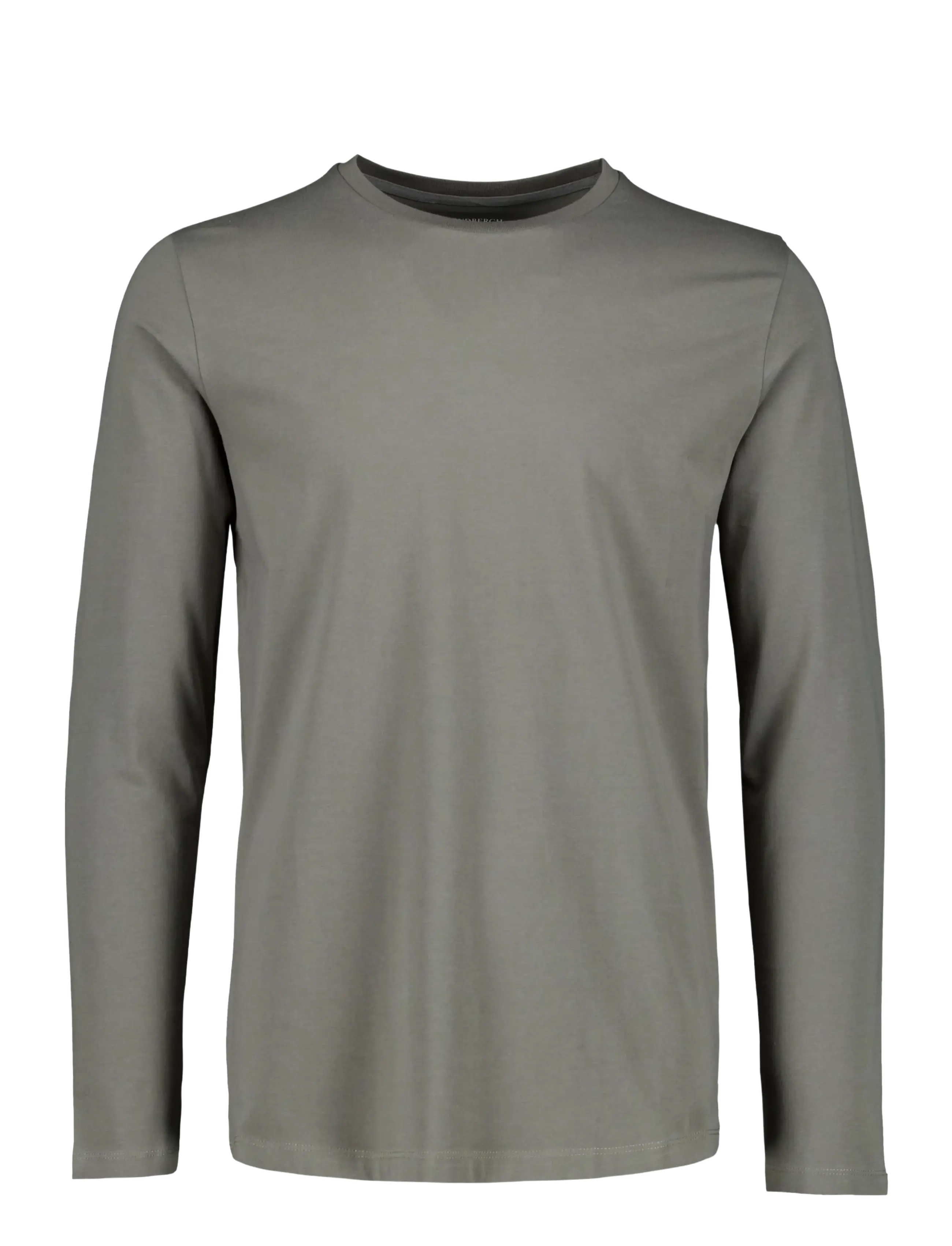 Lindbergh - Basic o-neck stretch tee L/S - långärmade t-shirts - dk grey stone - 1