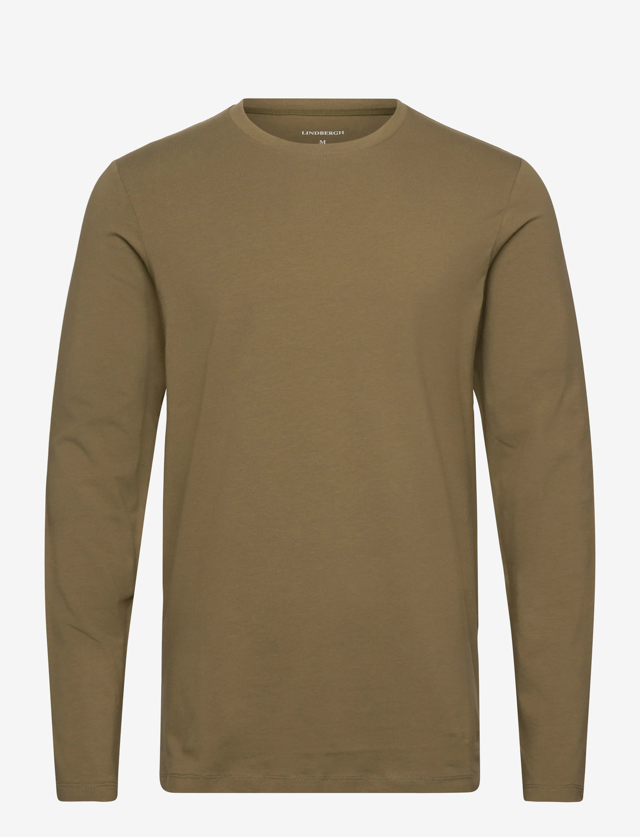 Lindbergh - Basic o-neck stretch tee L/S - pikkade varrukatega t-särgid - dk olive - 1