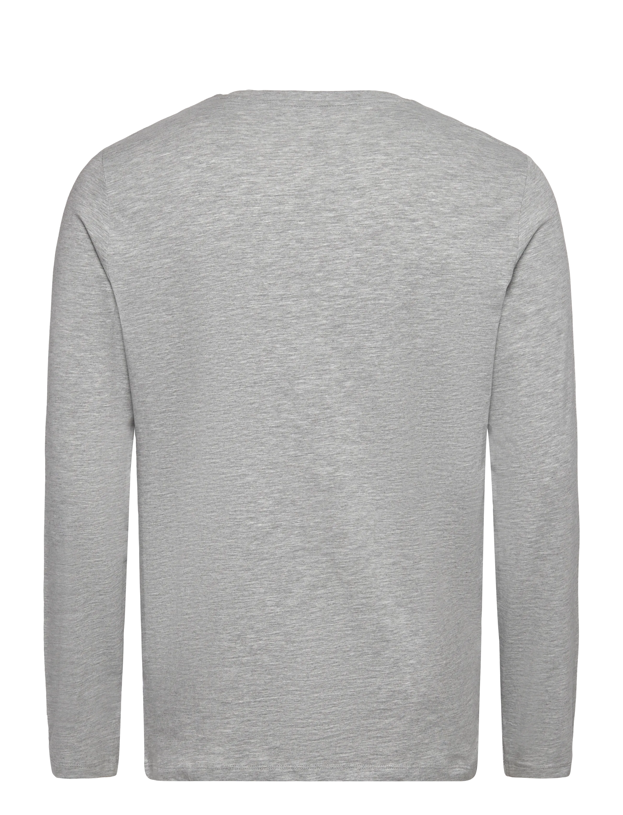Lindbergh - Basic o-neck stretch tee L/S - long-sleeved t-shirts - grey mel - 2